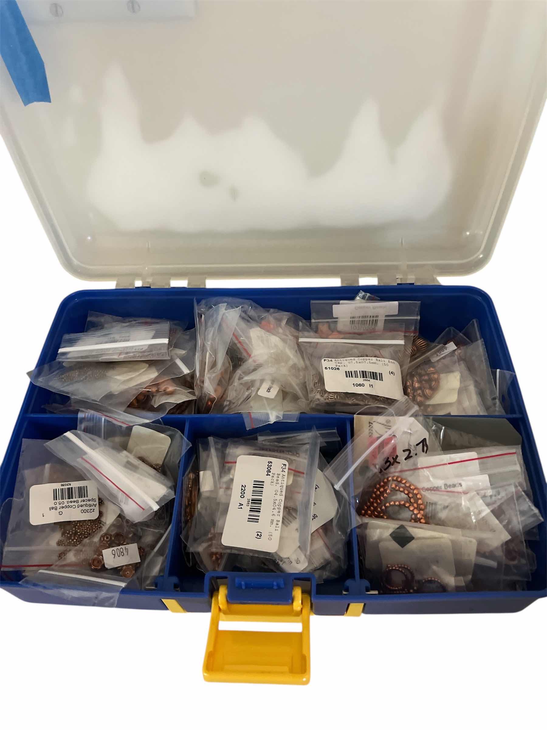 Photo 1 of 3 TOTES OF BEADS AND STONE FOR JEWELRY MAKING