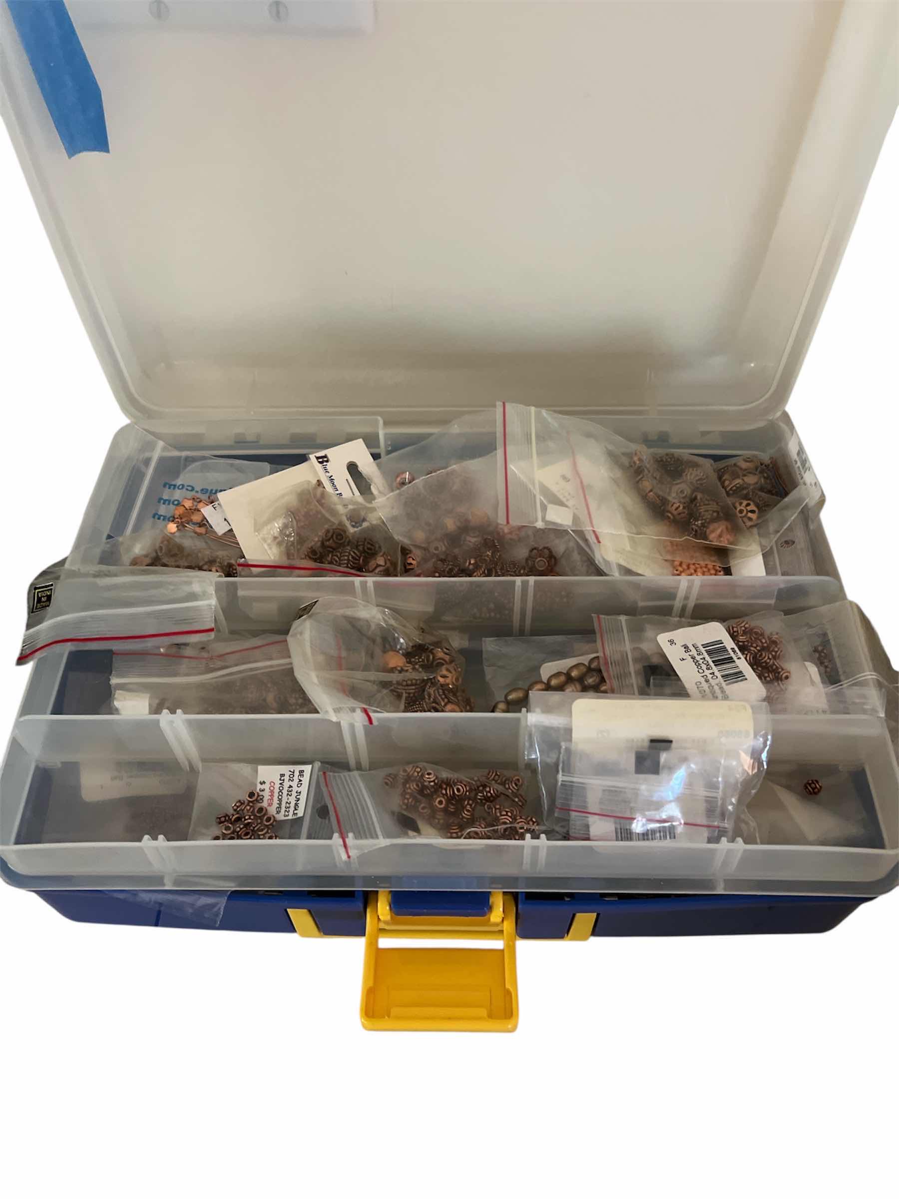 Photo 1 of 3 TOTES OF BEADS AND STONE FOR JEWELRY MAKING