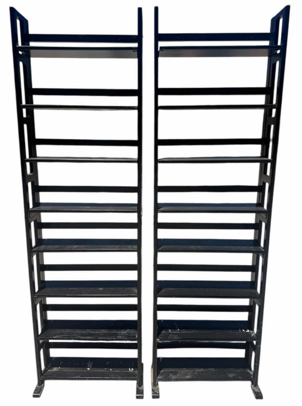 Photo 1 of 2- TALL WOODEN BOOKCASE, BOOKSHELVES, 8-TIER TALL WOODEN SHELVES, BLACK
22” X 8” X H73”