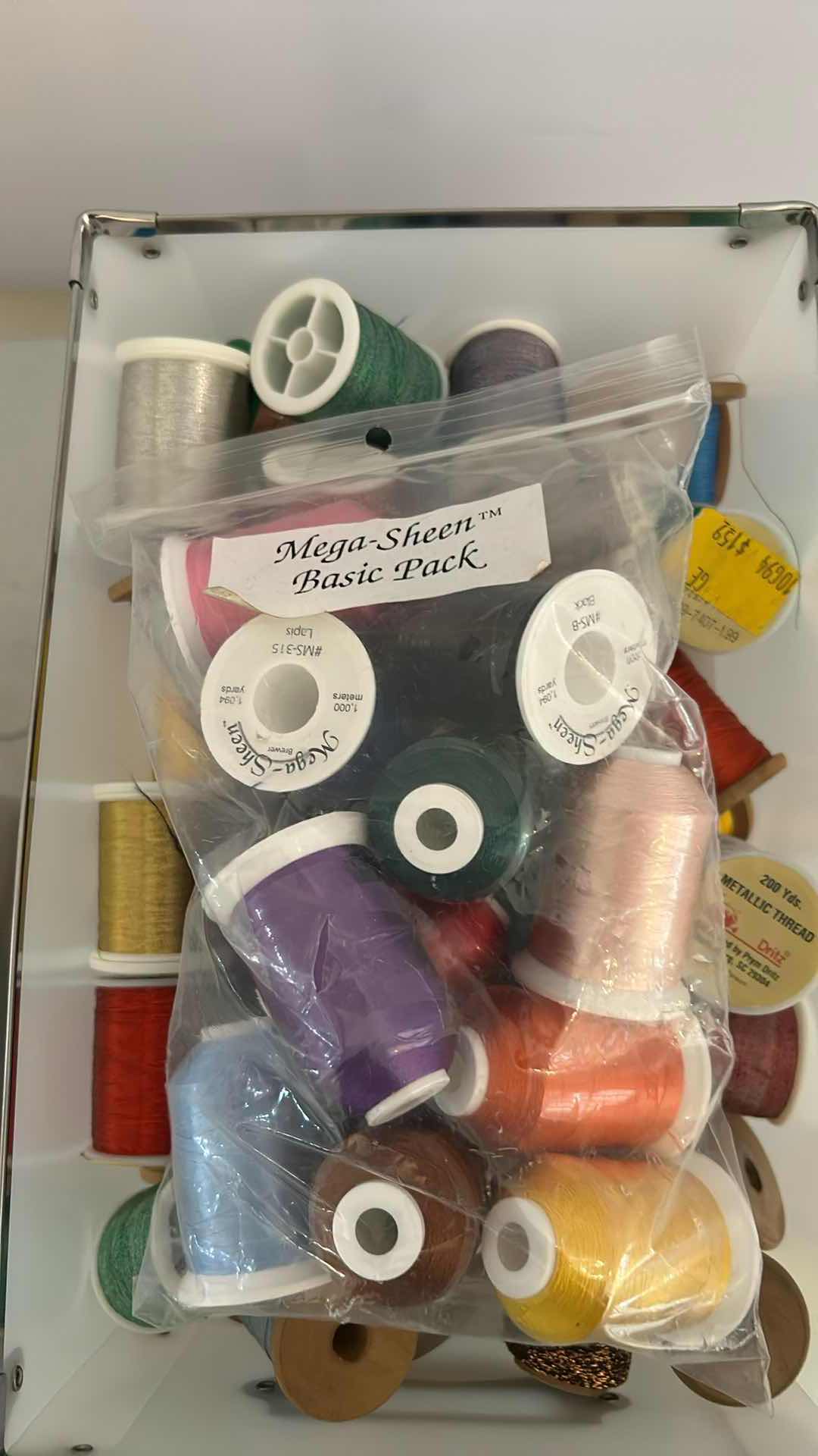 Photo 1 of 3- PLASTIC CONTAINERS ASSORTED THREAD