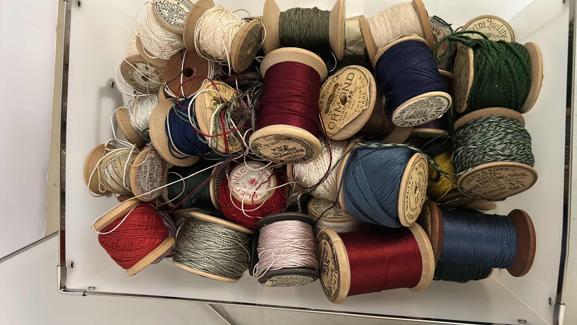 Photo 1 of 3- PLASTIC CONTAINERS ASSORTED THREAD