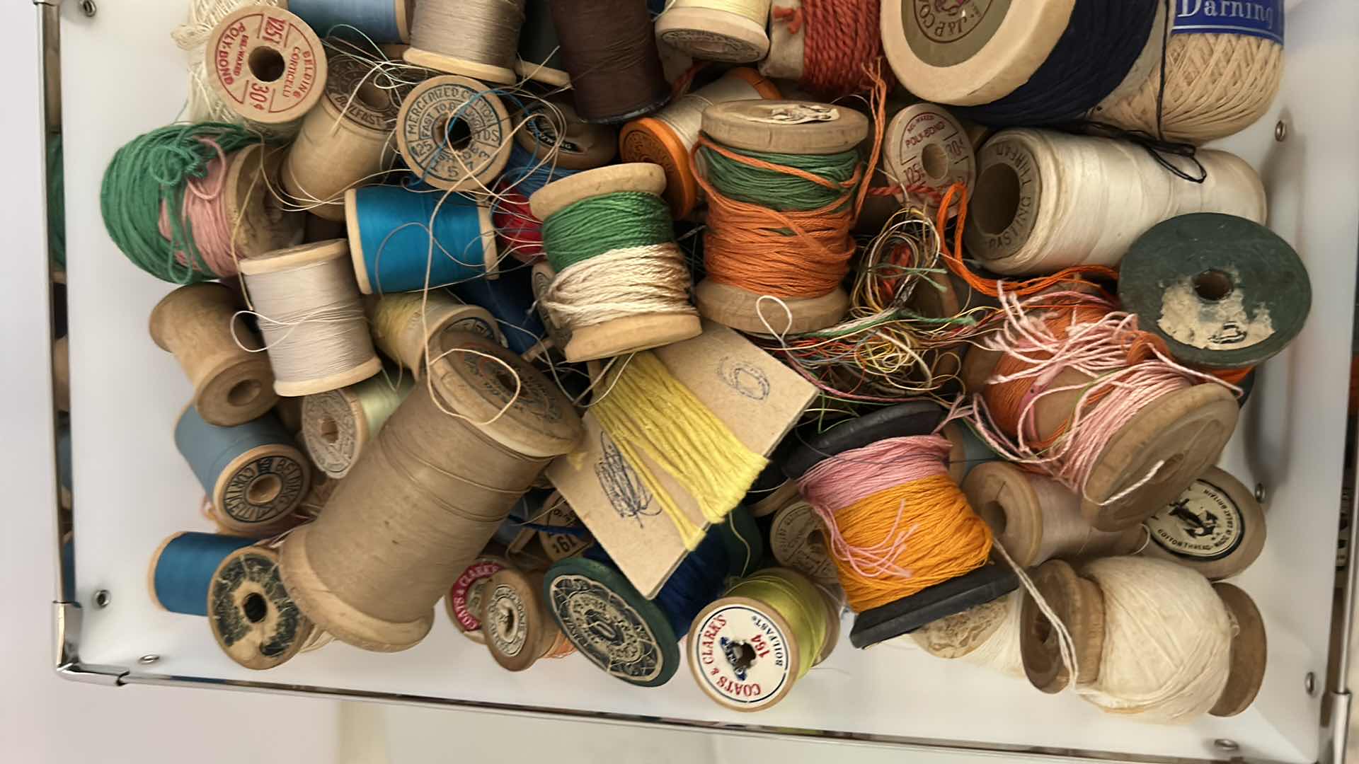 Photo 1 of 3- PLASTIC CONTAINERS ASSORTED THREAD