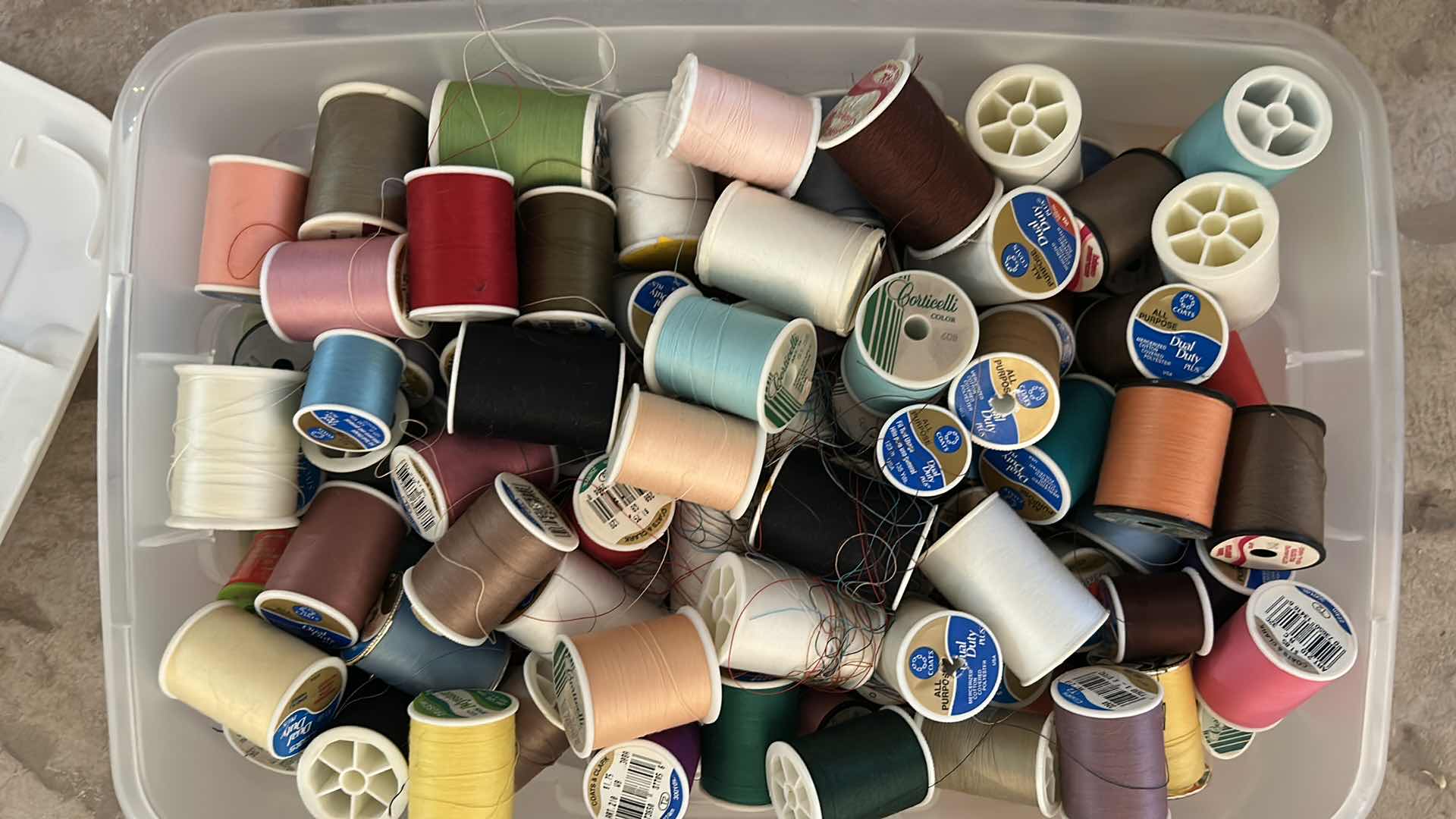 Photo 1 of 4-PLASTIC CONTAINERS ASSORTED CRAFT SUPPLIES