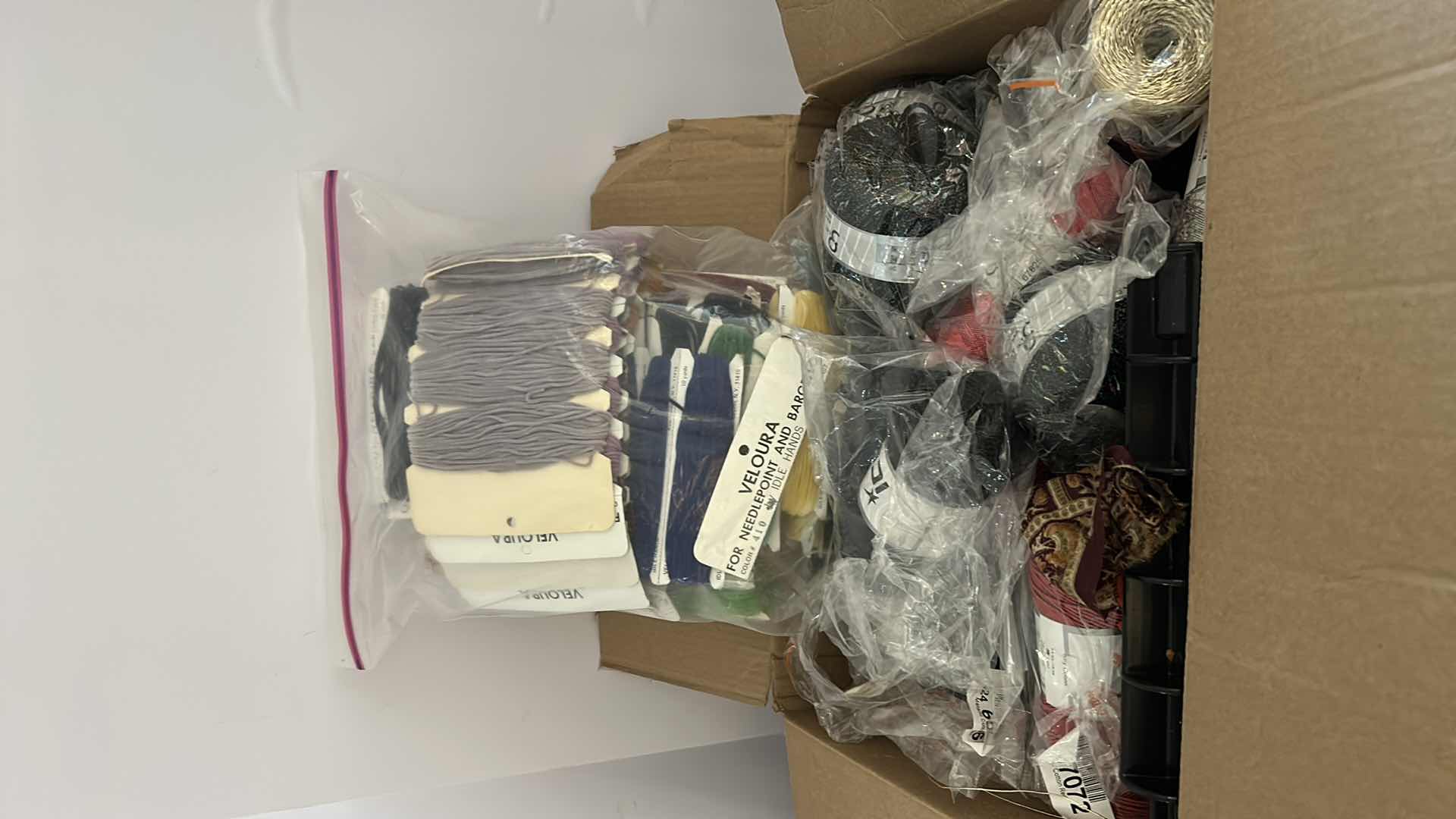 Photo 1 of CONTENTS OF BOX YARN NEEDLE POINT YARN