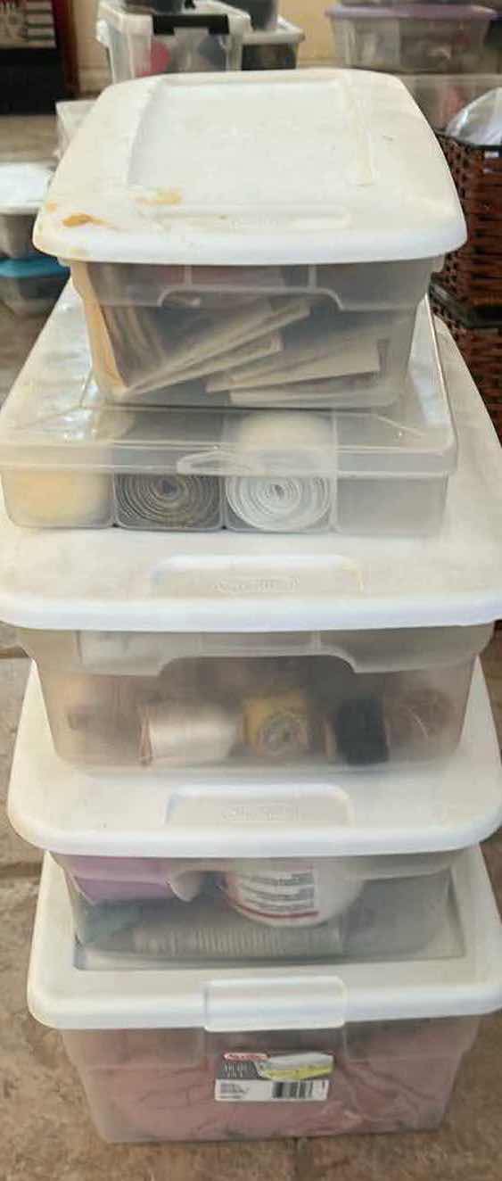 Photo 1 of 5- PLASTIC CONTAINERS CRAFT SUPPLIES