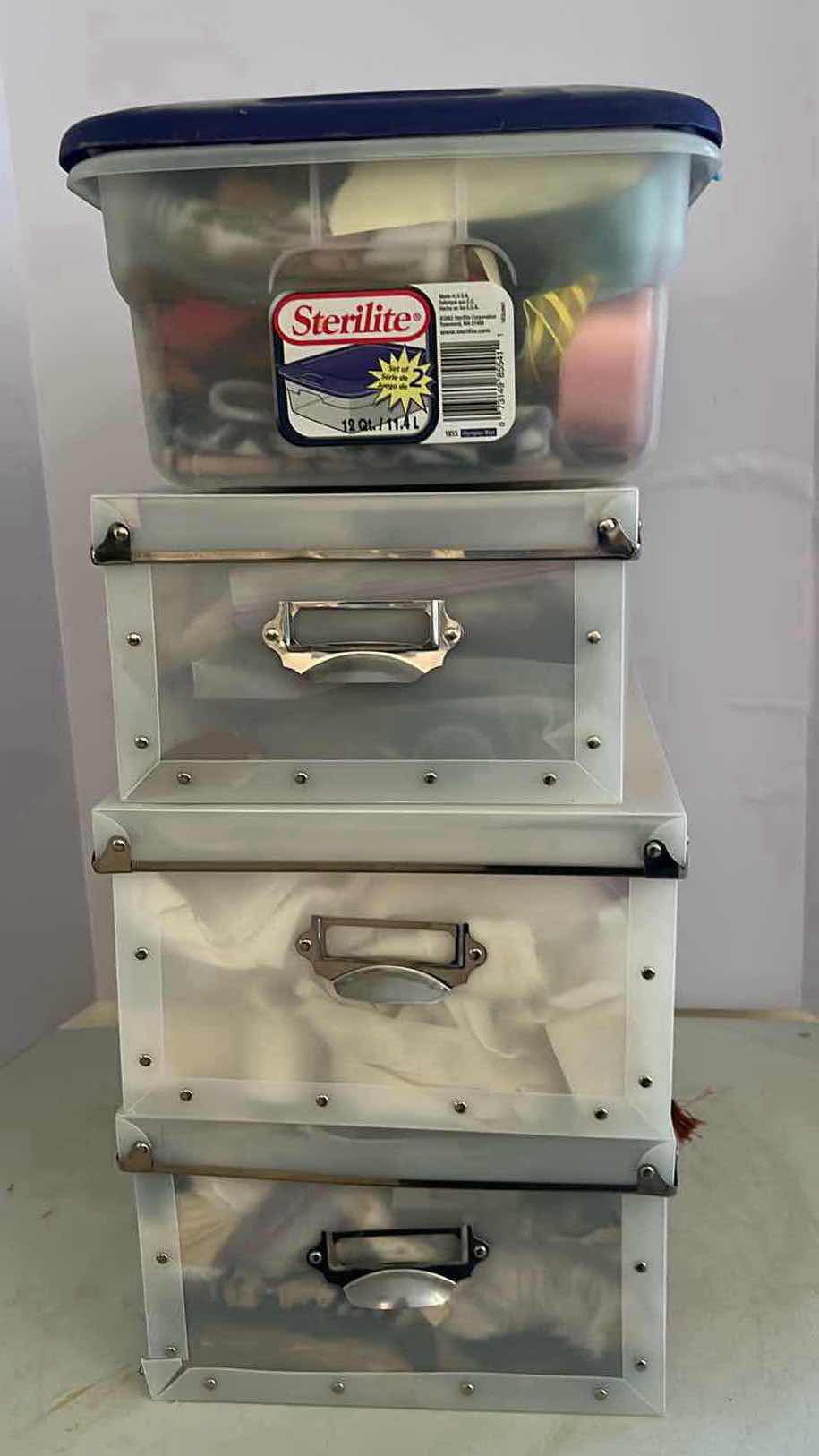 Photo 1 of 4- PLASTIC CONTAINERS CRAFTING FABRIC