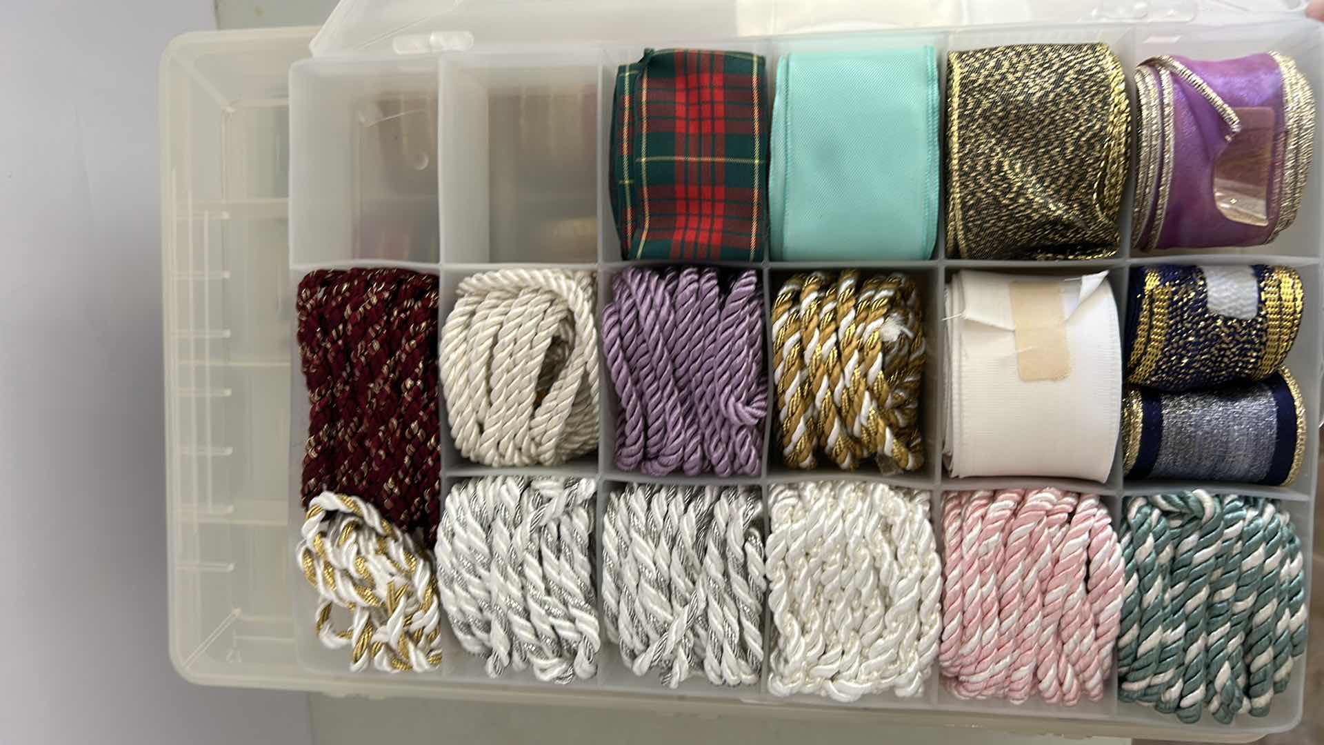 Photo 1 of 5- PLASTIC CONTAINERS EMBROIDEREY RIBBON GLITTER RIBBON