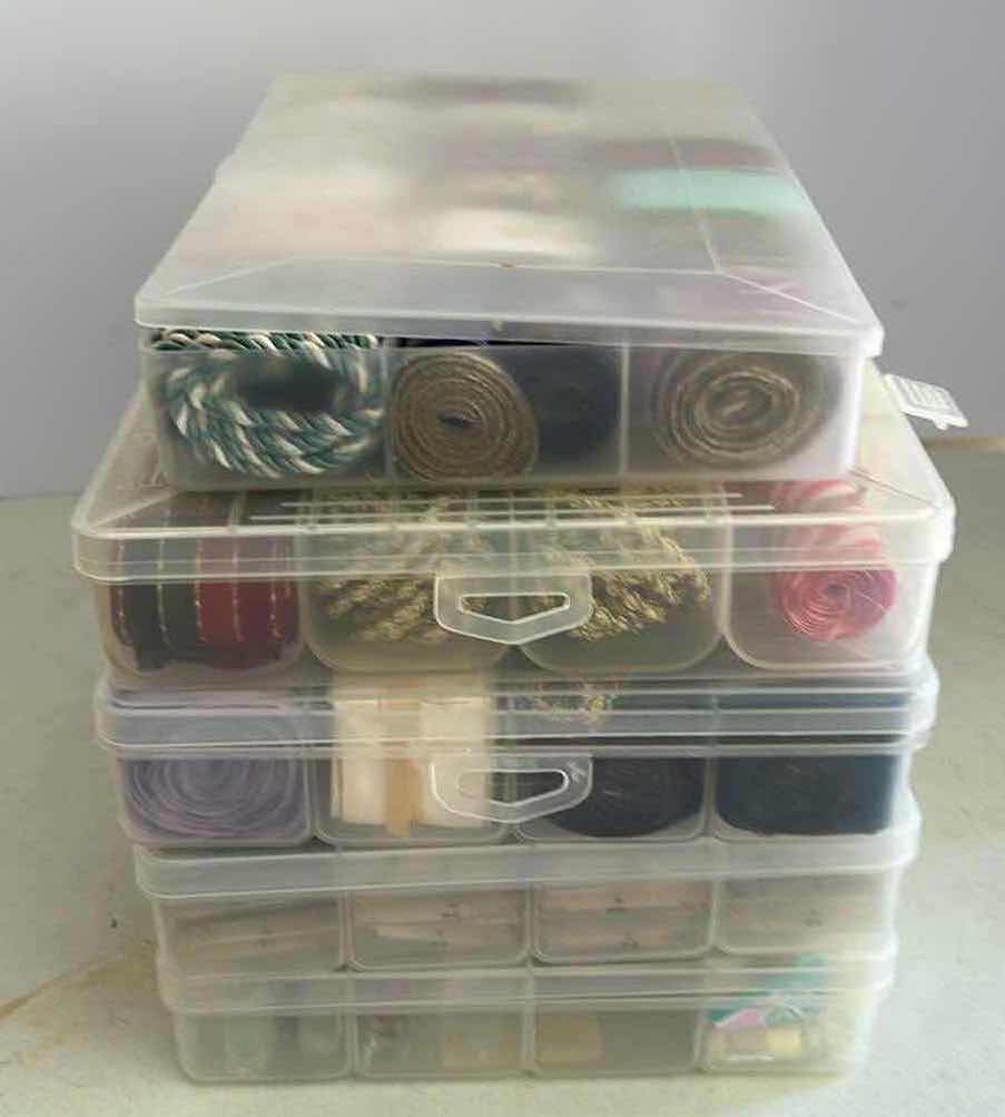 Photo 1 of 5- PLASTIC CONTAINERS EMBROIDEREY RIBBON GLITTER RIBBON