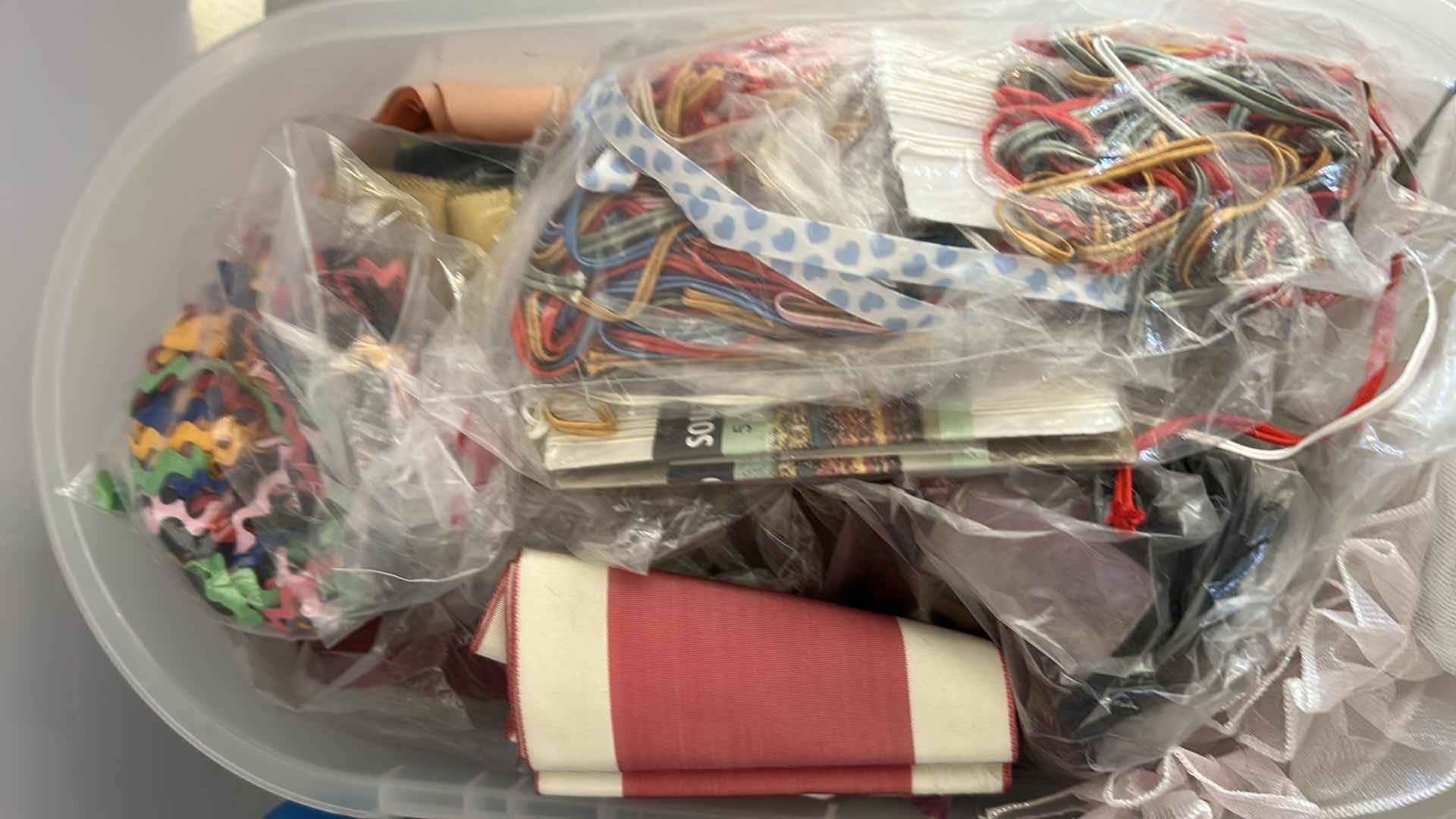 Photo 1 of 2- PLASTIC CONTAINERS CRAFT SUPPLIES