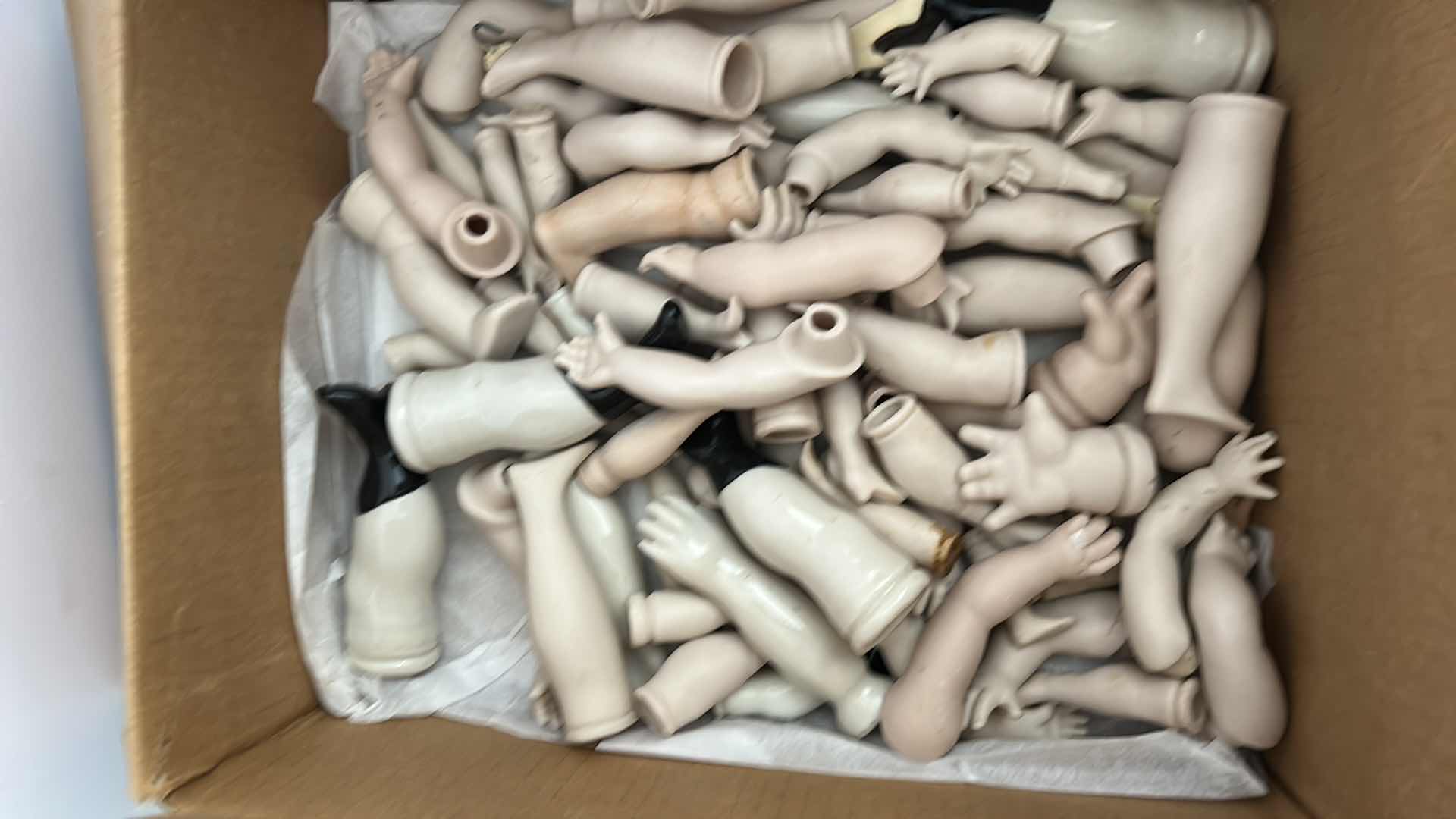 Photo 1 of CONTENTS OF BOX DOLL PARTS DOLL HAIR