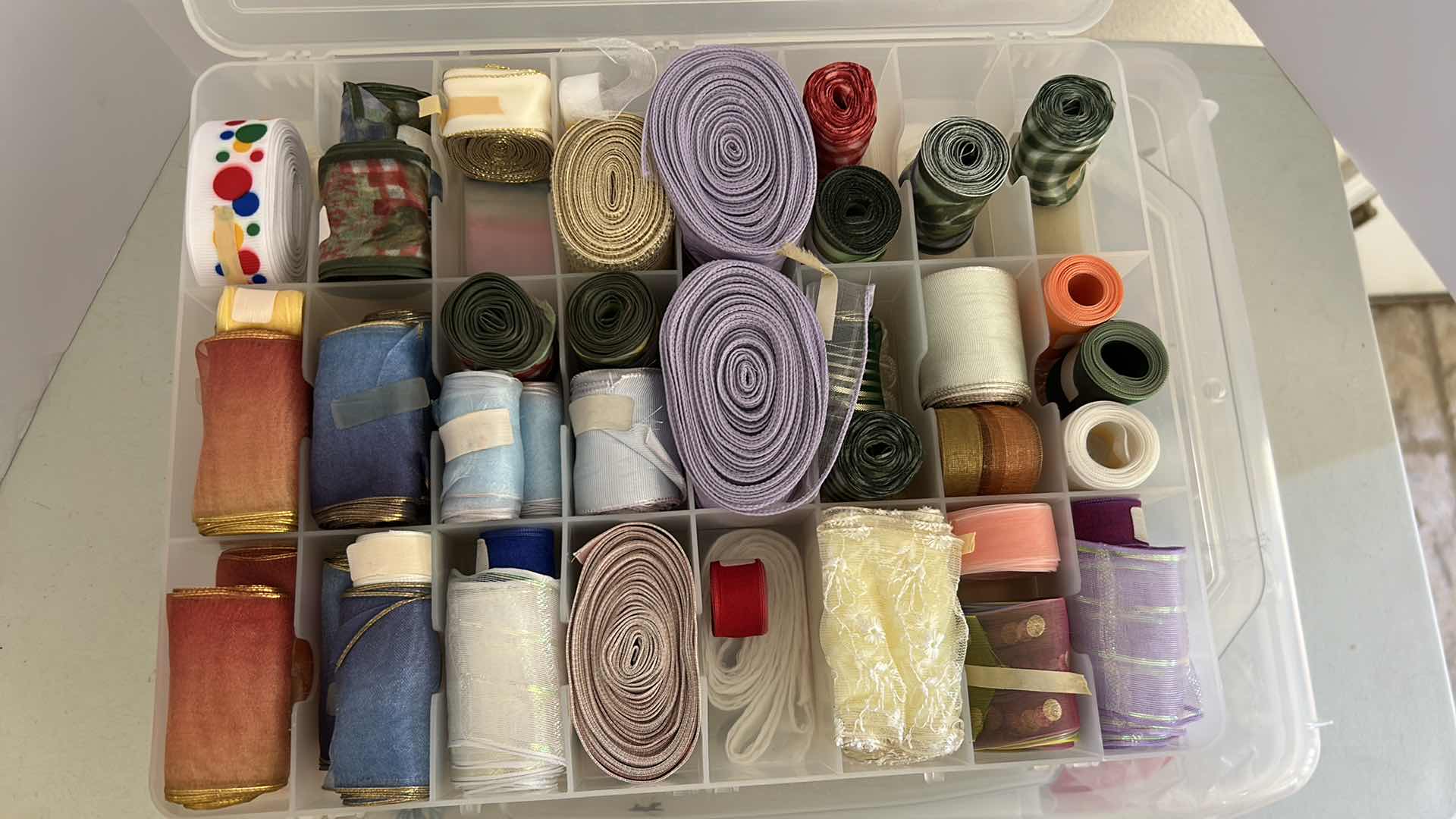 Photo 1 of 4- PLASTIC CONTAINERS ASSORTED CRAFT SUPPLIES