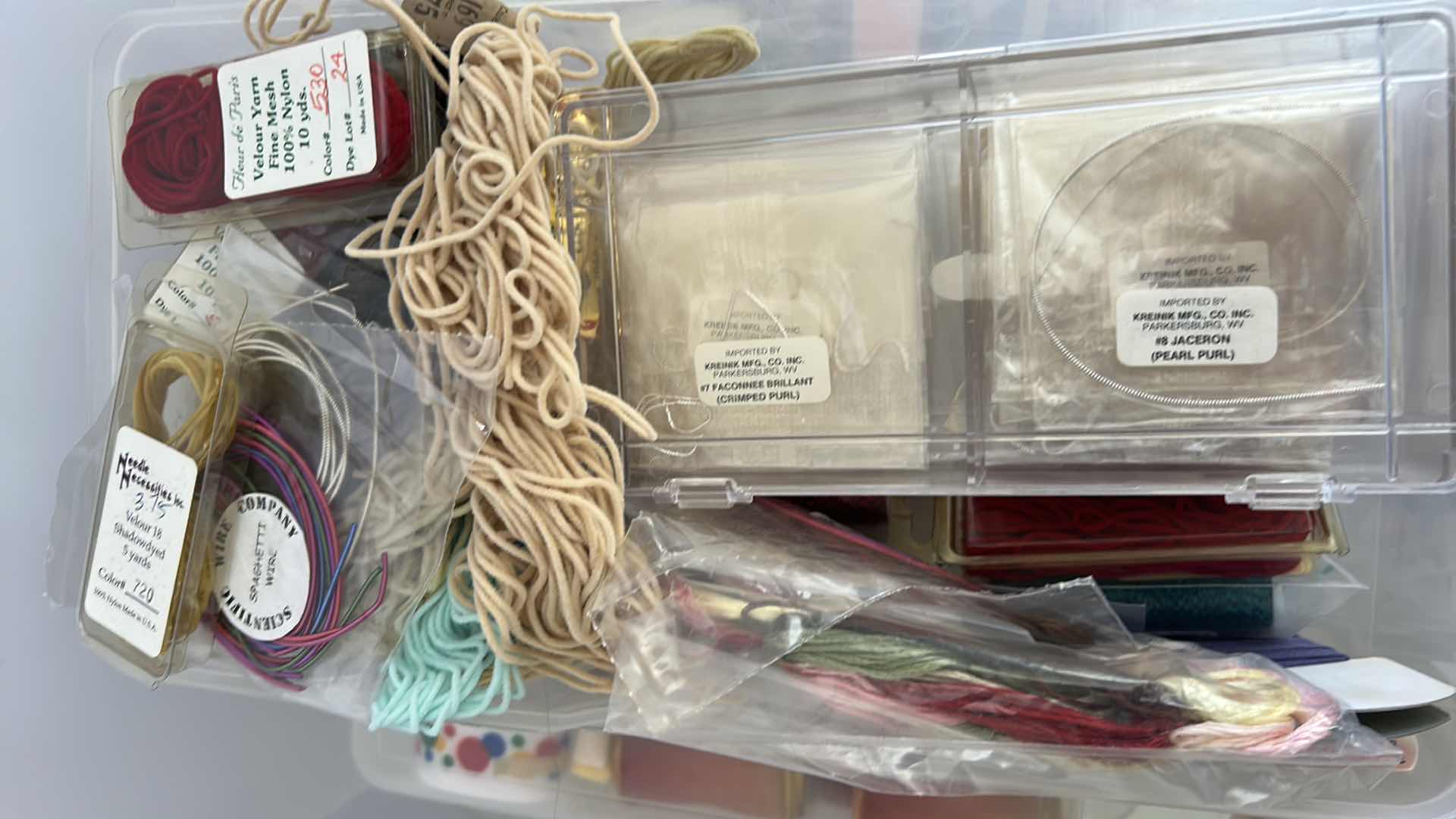 Photo 1 of 4- PLASTIC CONTAINERS ASSORTED CRAFT SUPPLIES