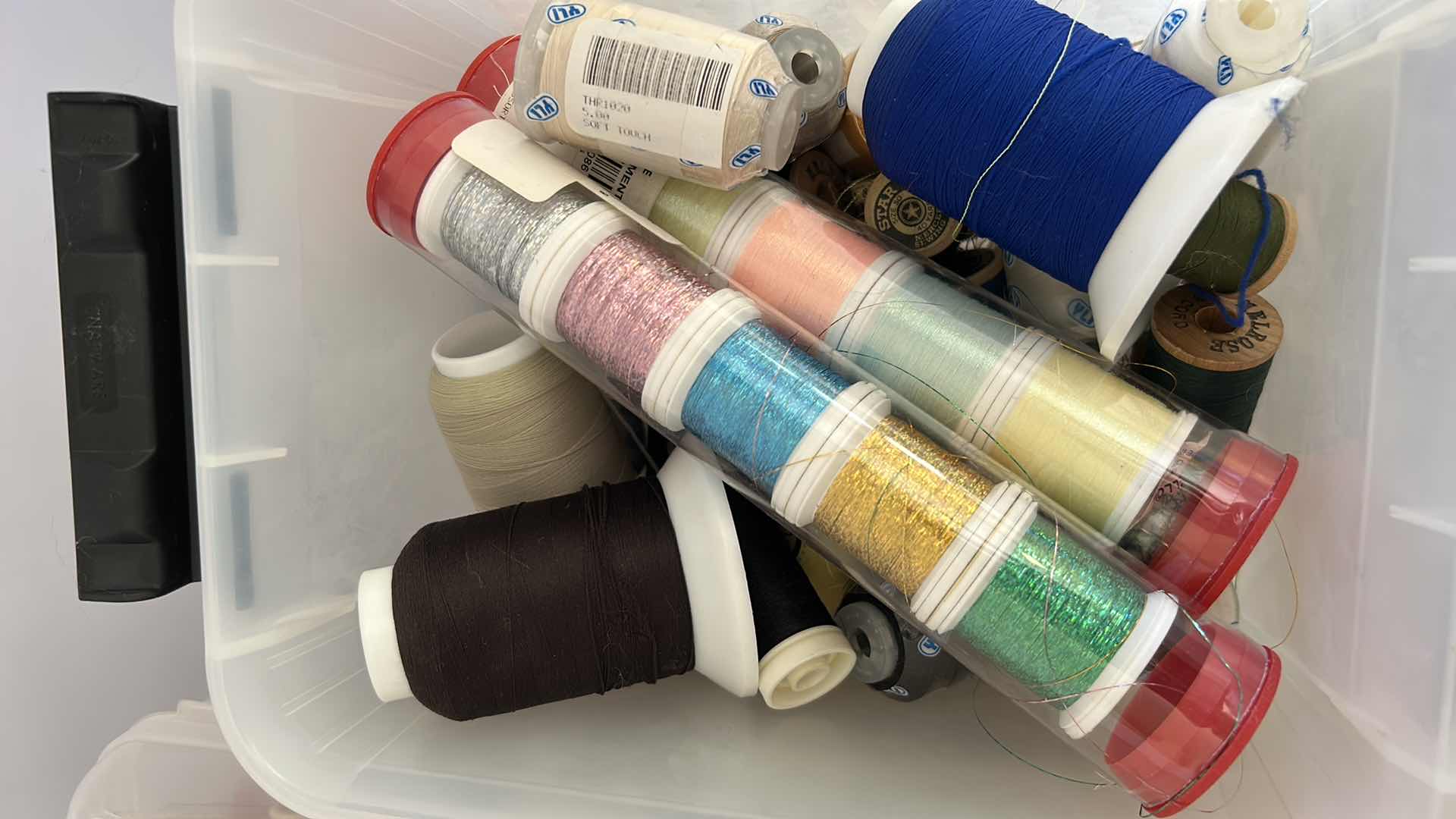 Photo 1 of 4- PLASTIC CONTAINERS ASSORTED CRAFT SUPPLIES