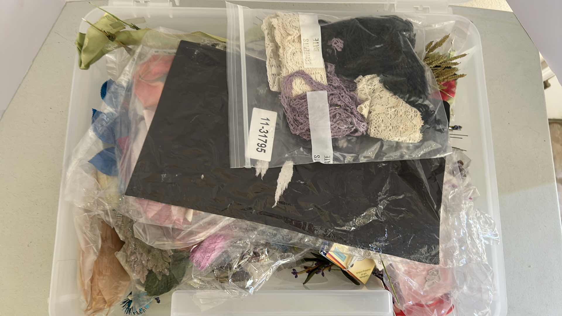 Photo 1 of 4- PLASTIC CONTAINERS ASSORTED CRAFT SUPPLIES