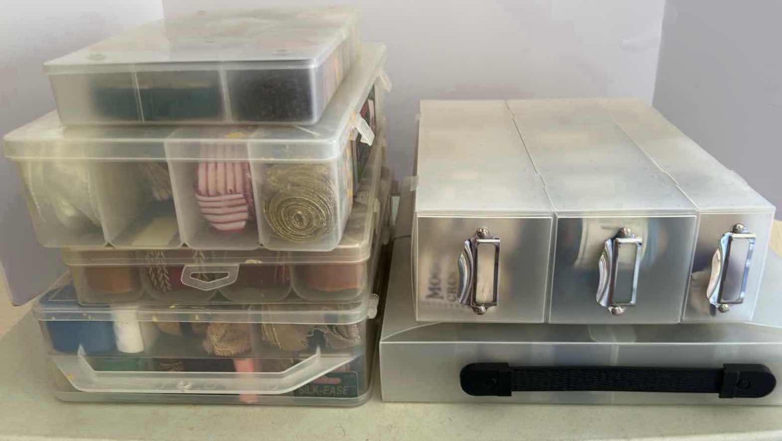 Photo 1 of 6- PLASTIC CONTAINERS CRAFT SUPPLIES
