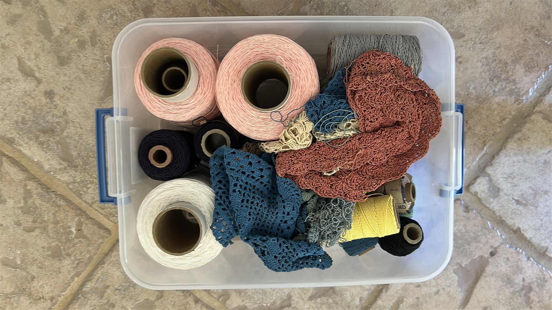 Photo 1 of 4- PLASTIC CONTAINERS ASSORTED YARN