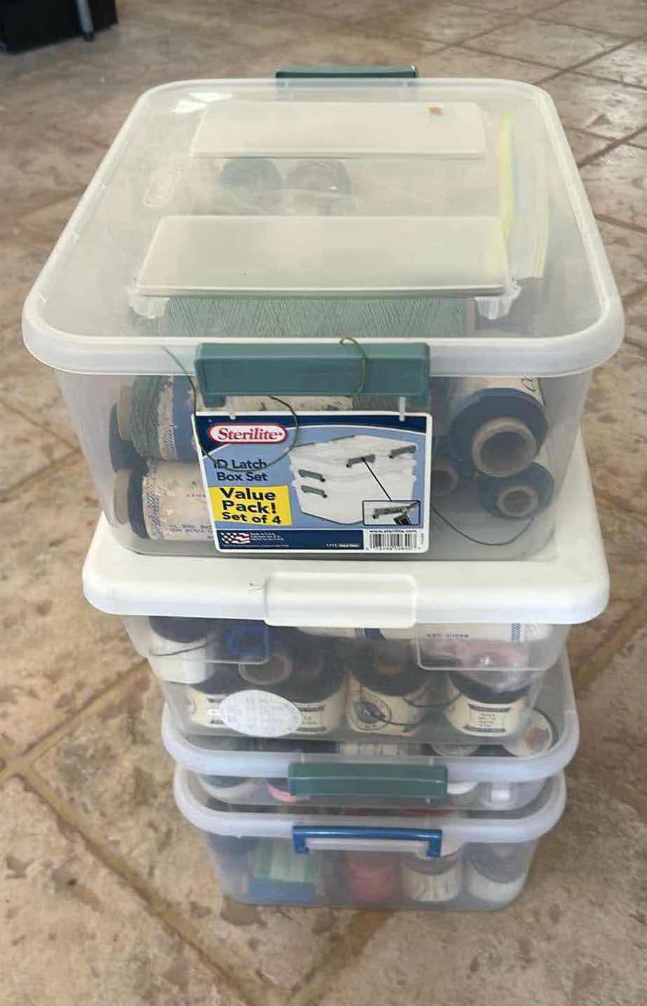 Photo 1 of 4- PLASTIC CONTAINERS ASSORTED YARN