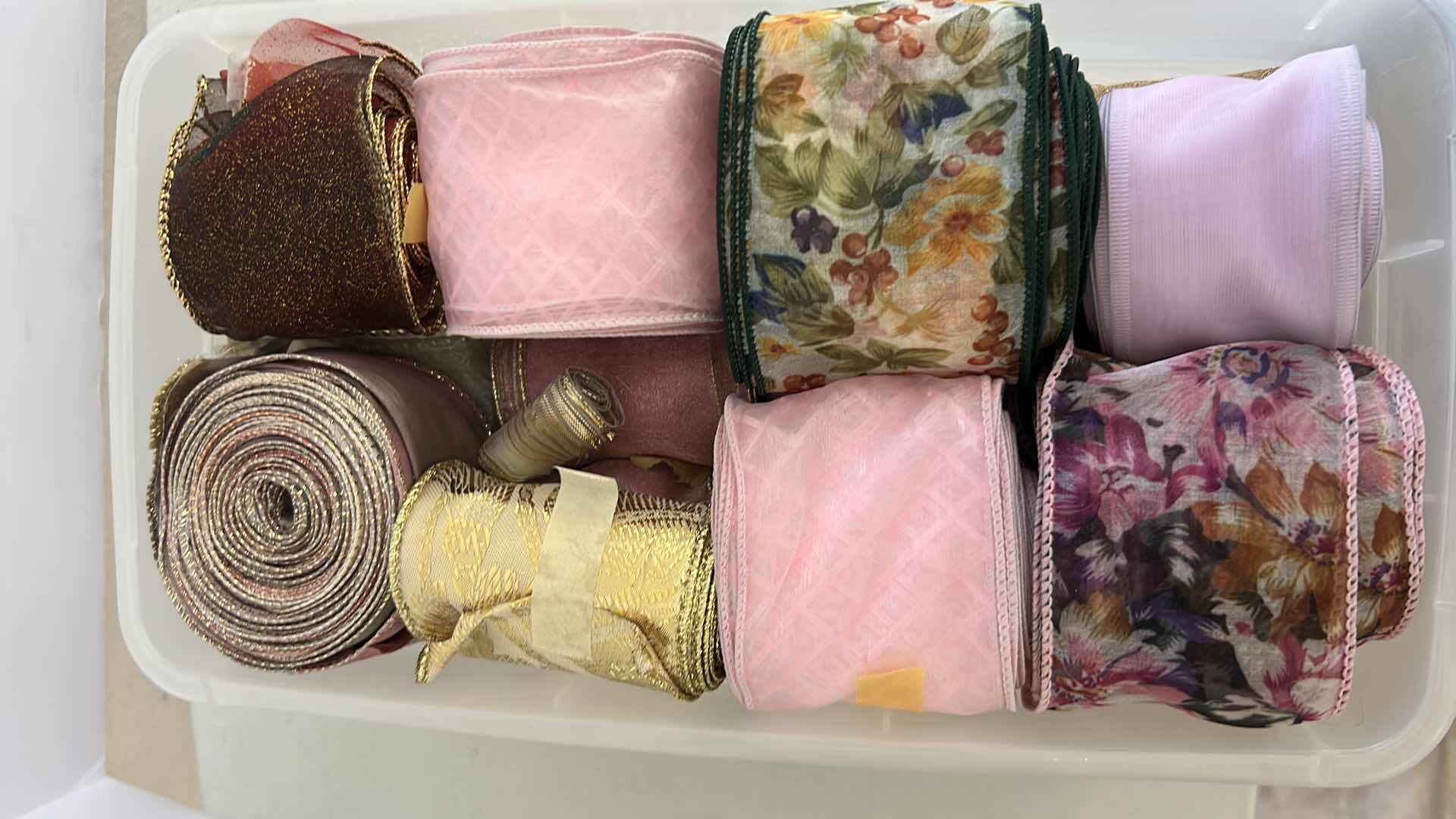 Photo 1 of 4- PLASTIC CONTAINERS SMALL PORCELAIN DOLL KIT RIBBON