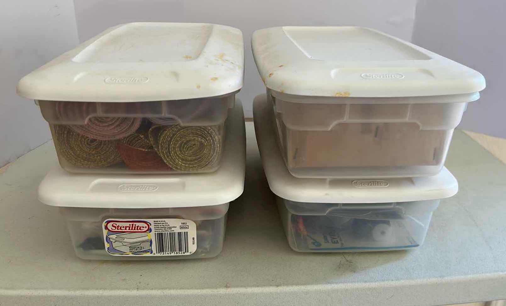 Photo 1 of 4- PLASTIC CONTAINERS SMALL PORCELAIN DOLL KIT RIBBON