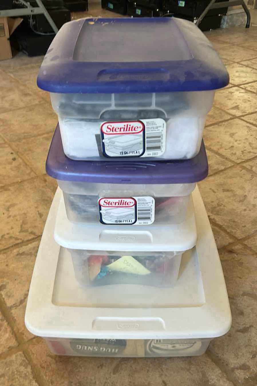 Photo 1 of 4- PLASTIC CONTAINERS RIBBONS CRAFT SUPPLIES