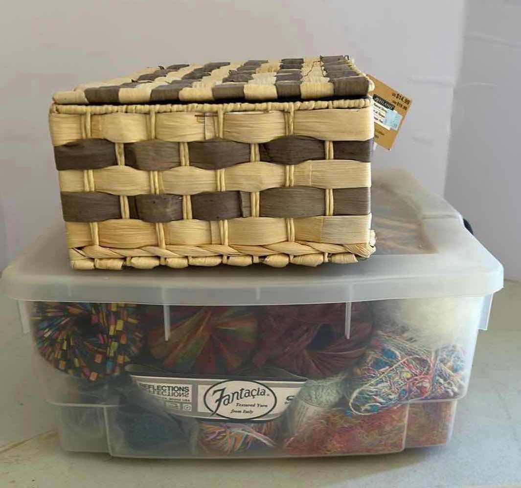 Photo 1 of 3 CONTAINERS ASSORTED YARN