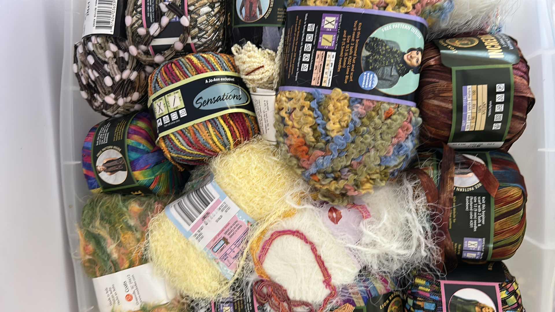 Photo 1 of 3 CONTAINERS ASSORTED YARN