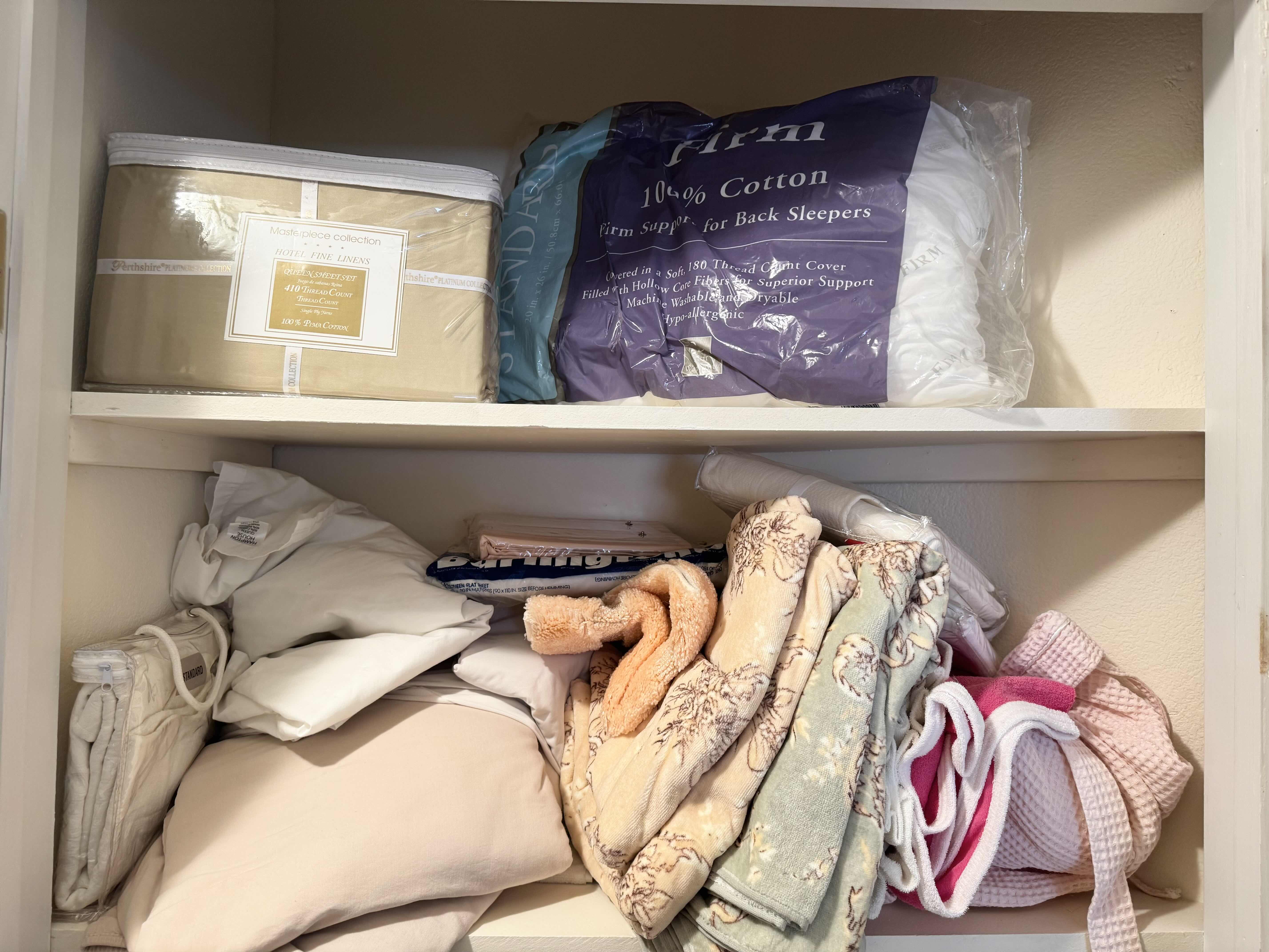 Photo 1 of CONTENTS OF CLOSET, LINENS