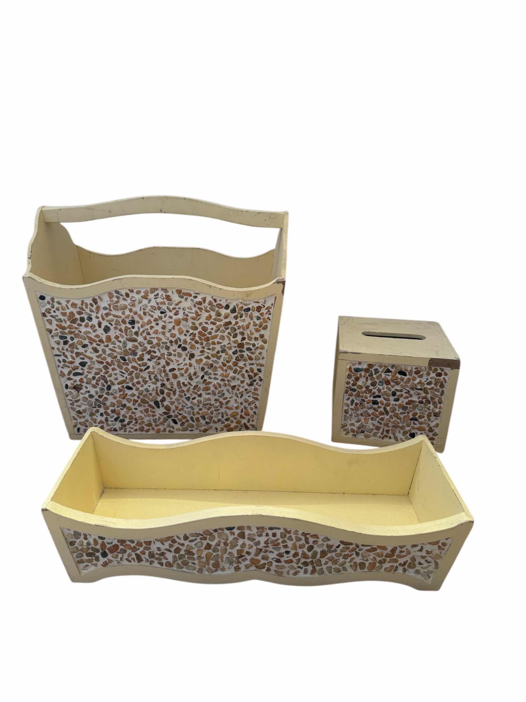 Photo 1 of DECORATIVE STORAGE, STEP STOOLS, STEP LADDER, WOOD AND METAL

H15.5” AND SMALLER