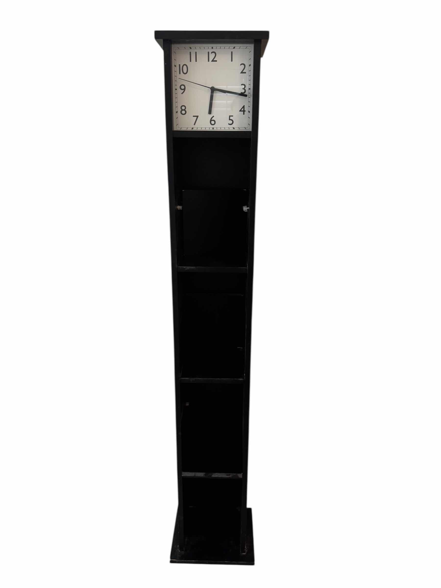 Photo 1 of BLACK WOODEN CLOCK SHELF

H60”