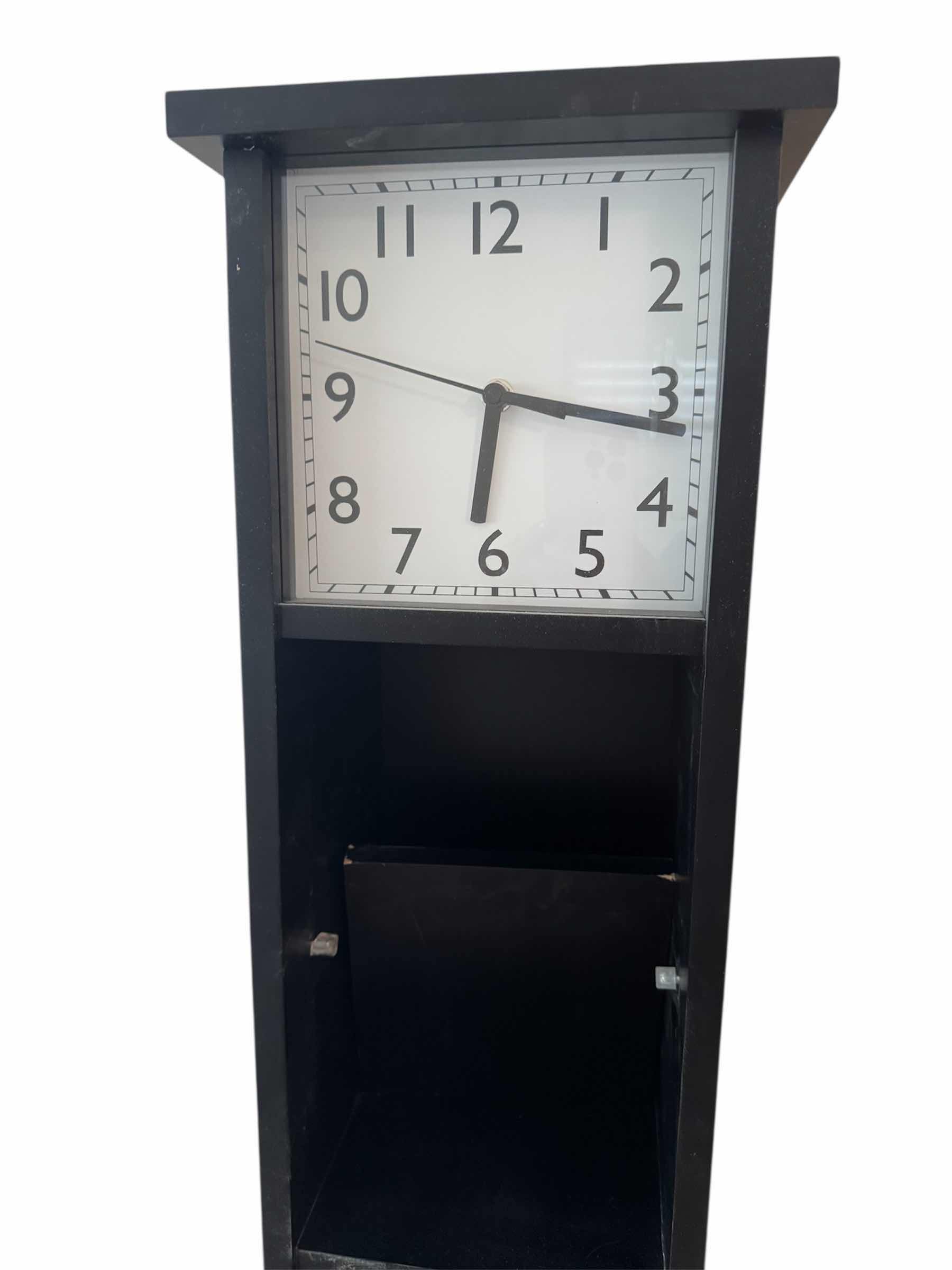 Photo 1 of BLACK WOODEN CLOCK SHELF

H60”