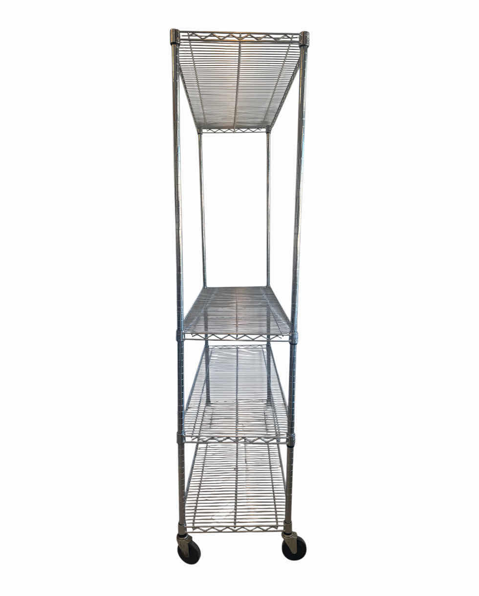 Photo 1 of 4- TIER ROLLING METAL SHELF

17.5” X 48” X H77”