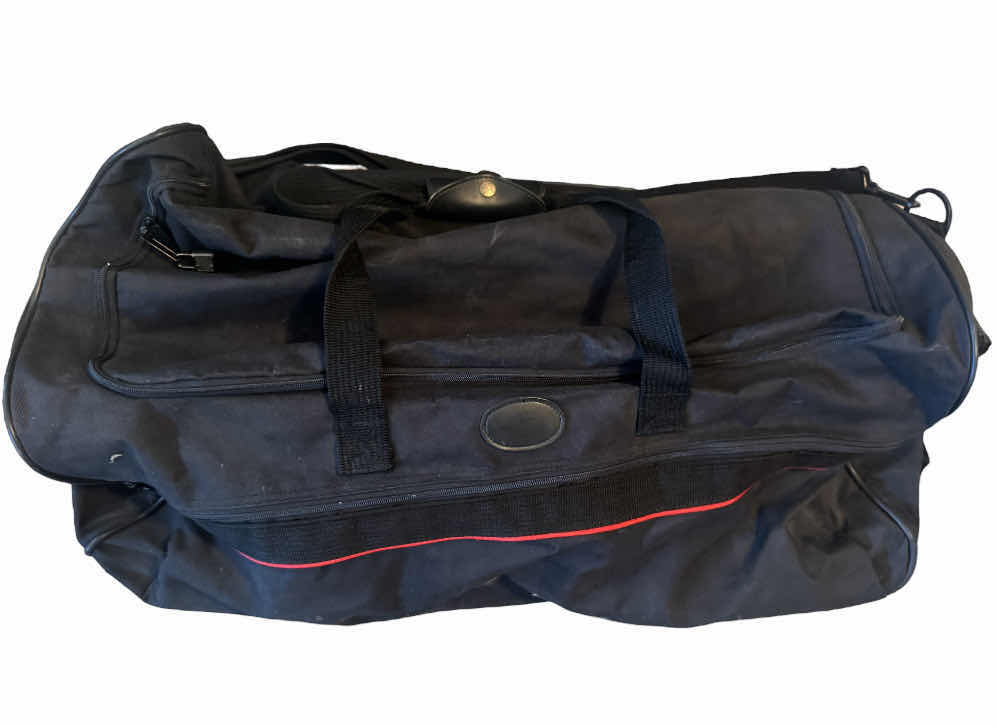 Photo 1 of 3- TRAVEL BAGS, TRAVEL CARRY- ON BAG, DUFFLE BAG, TWO WHEELED CARRY-ON SUITCASE

9” X 18” X H26”