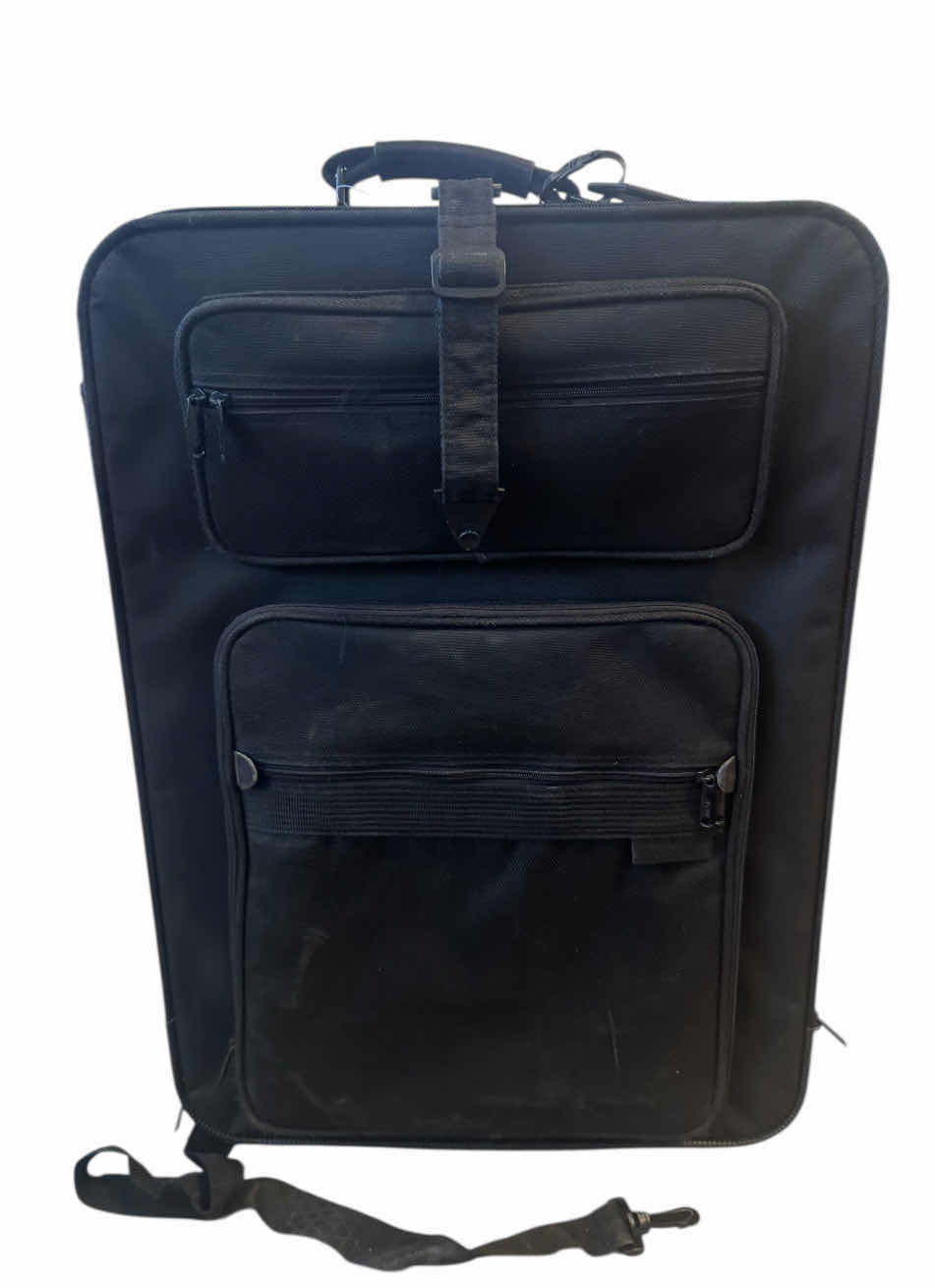 Photo 1 of 3- TRAVEL BAGS, TRAVEL CARRY- ON BAG, DUFFLE BAG, TWO WHEELED CARRY-ON SUITCASE

9” X 18” X H26”