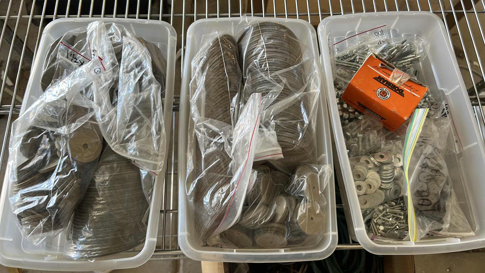 Photo 1 of 3- PLASTIC CONTAINERS SCRATCH PADS NUTS AND BOLTS