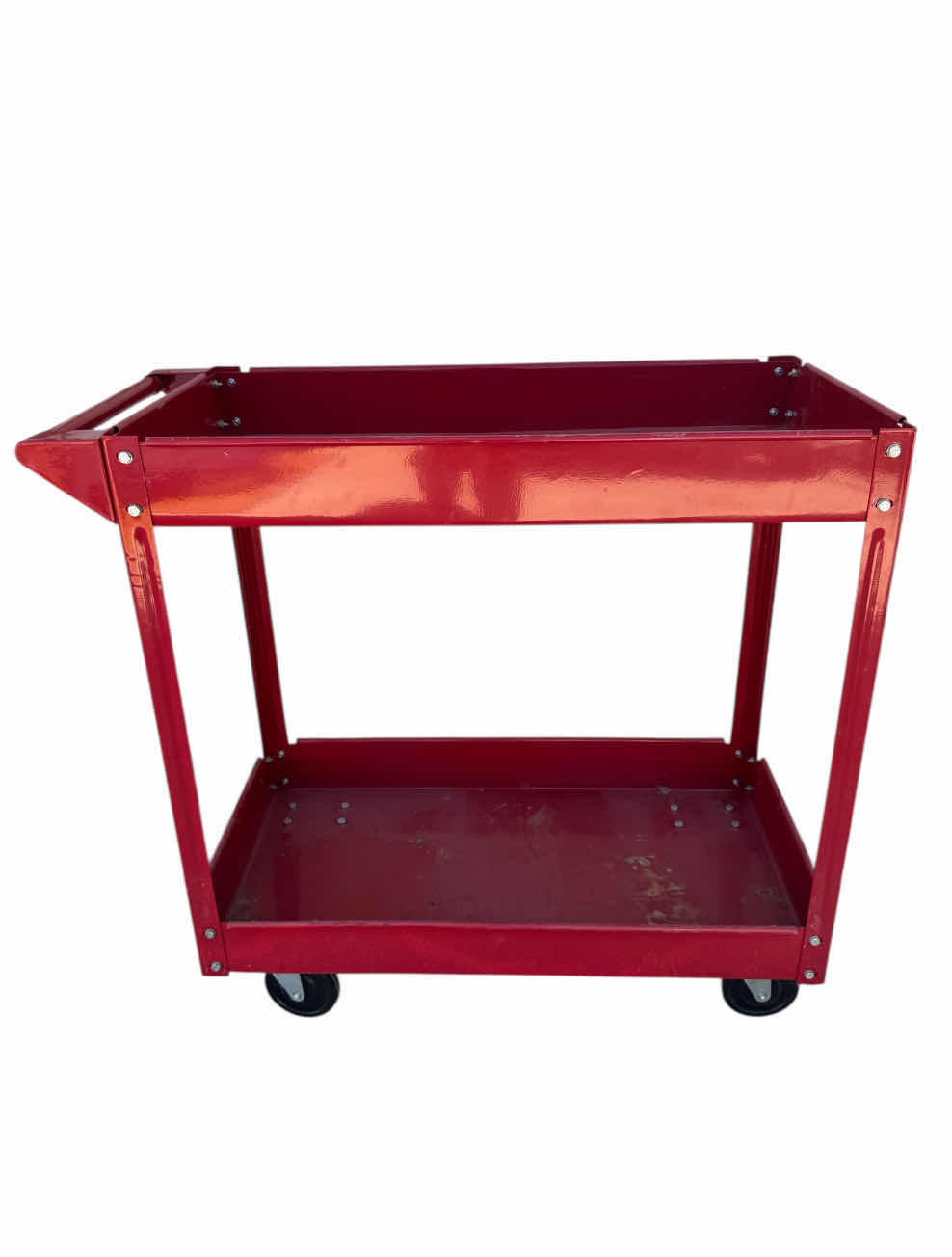 Photo 1 of 3- ROLLING CARTS, METAL SHELF CART, PACK AND ROLL CART, AND 3- DRAWER ROLLING CART

H38” AND SMALLER