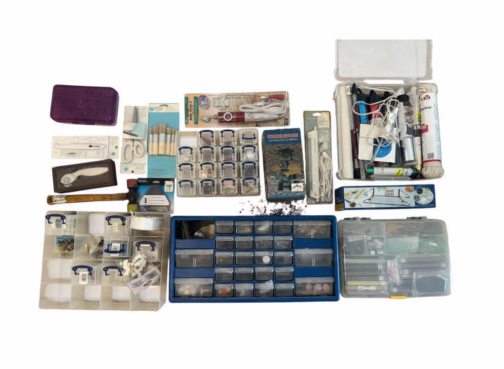 Photo 1 of ASSORTMENT OF CRAFTING SUPPLIES