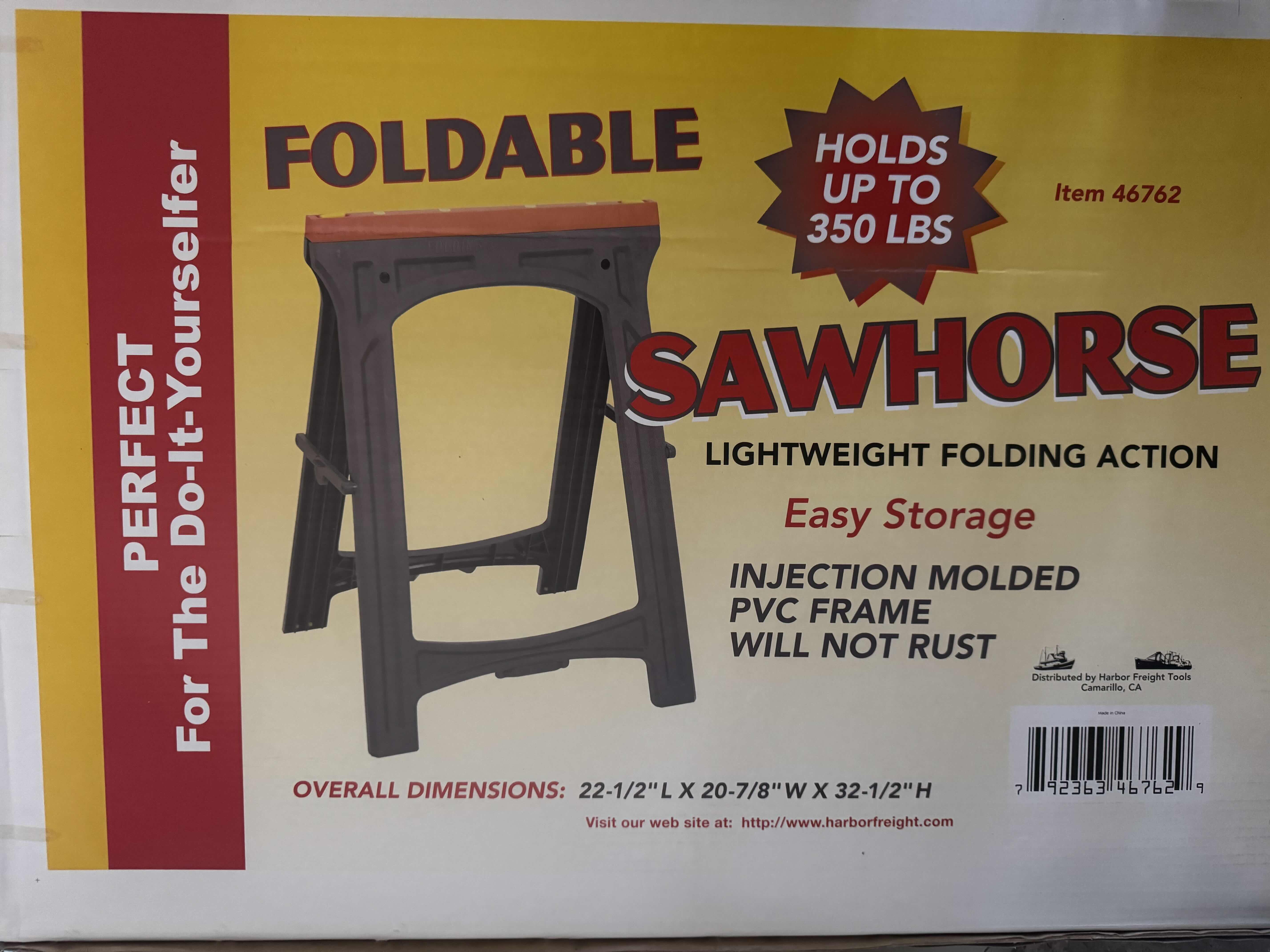 Photo 1 of FOLDABLE SAWHORSE LIGHTWEIGHT FOLDING ACTION, EASY STORAGE