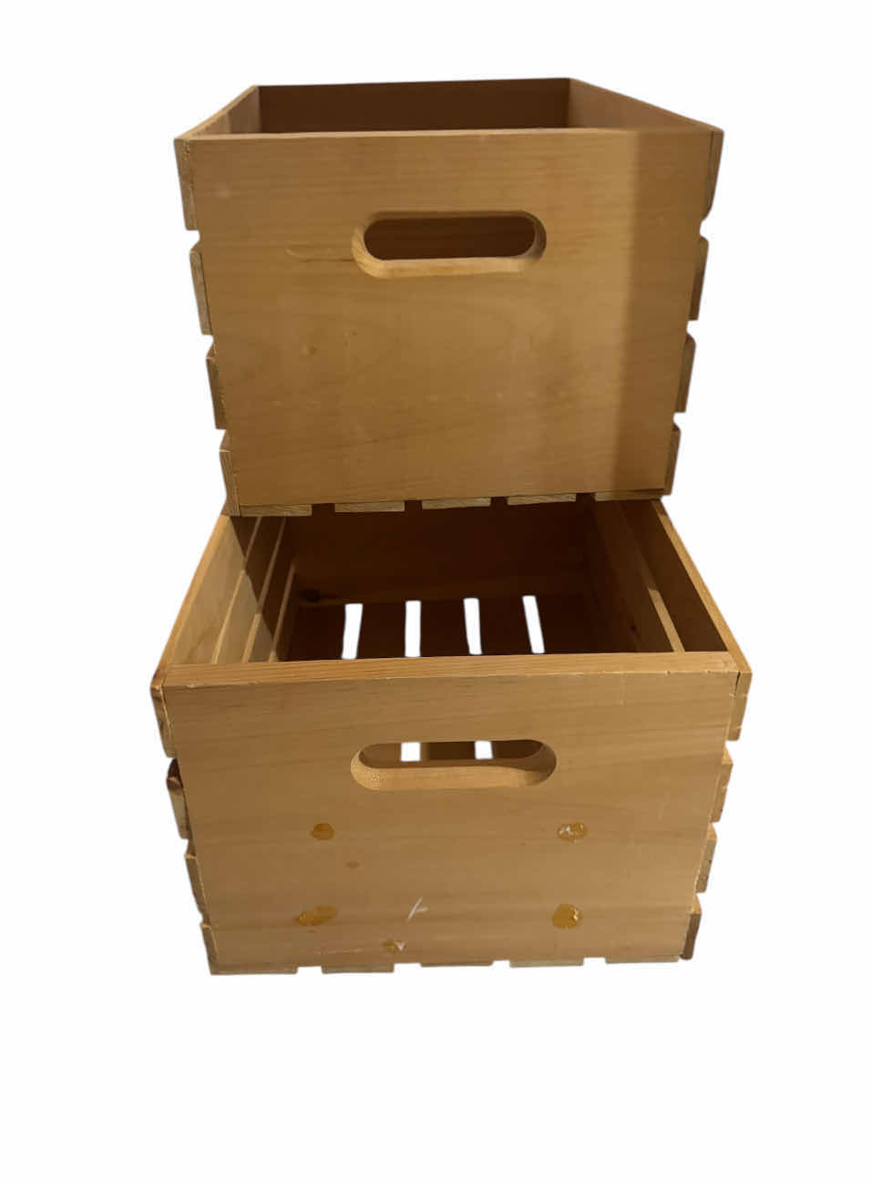Photo 1 of 3- WOODEN CRATES WITH HANDLES
12” X 18” X H9”