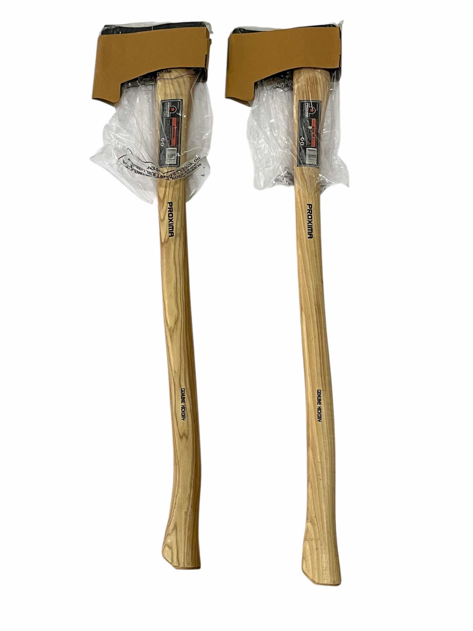 Photo 1 of NEW 2-PACK PROXIMA 3.5LBS 33” HICKORY WOOD HANDLE SINGLE BIT HIGH CARBON STEEL AXE