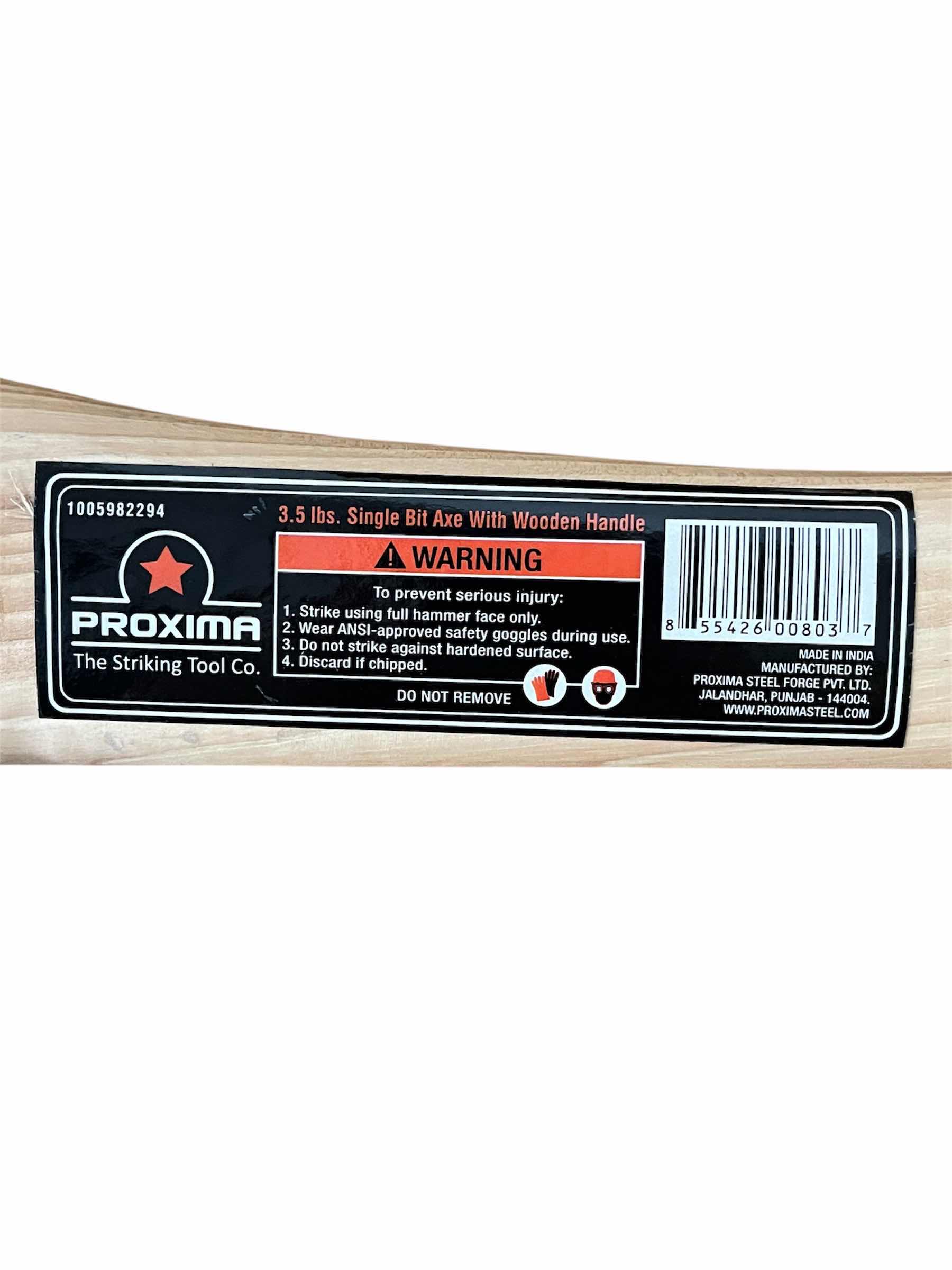 Photo 1 of NEW 2-PACK PROXIMA 3.5LBS 33” HICKORY WOOD HANDLE SINGLE BIT HIGH CARBON STEEL AXE