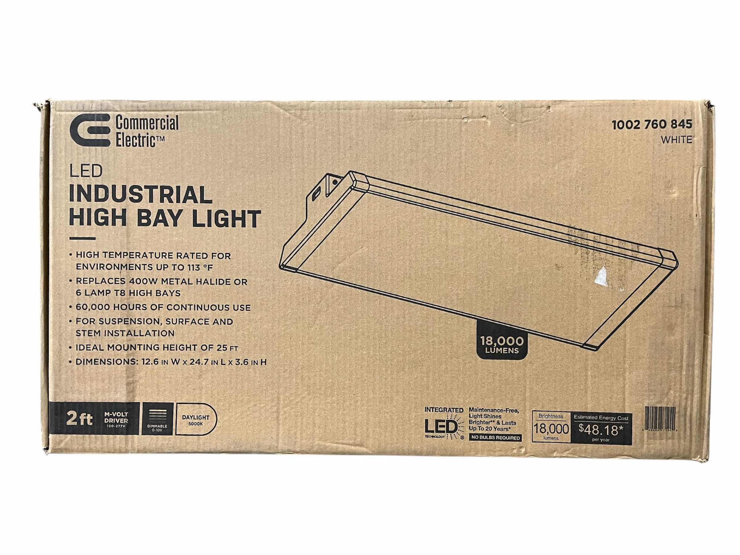 Photo 1 of NEW COMMERCIAL ELECTRIC WHITE LED INDUSTRIAL HIGH BAY LIGHT 1002 760 845