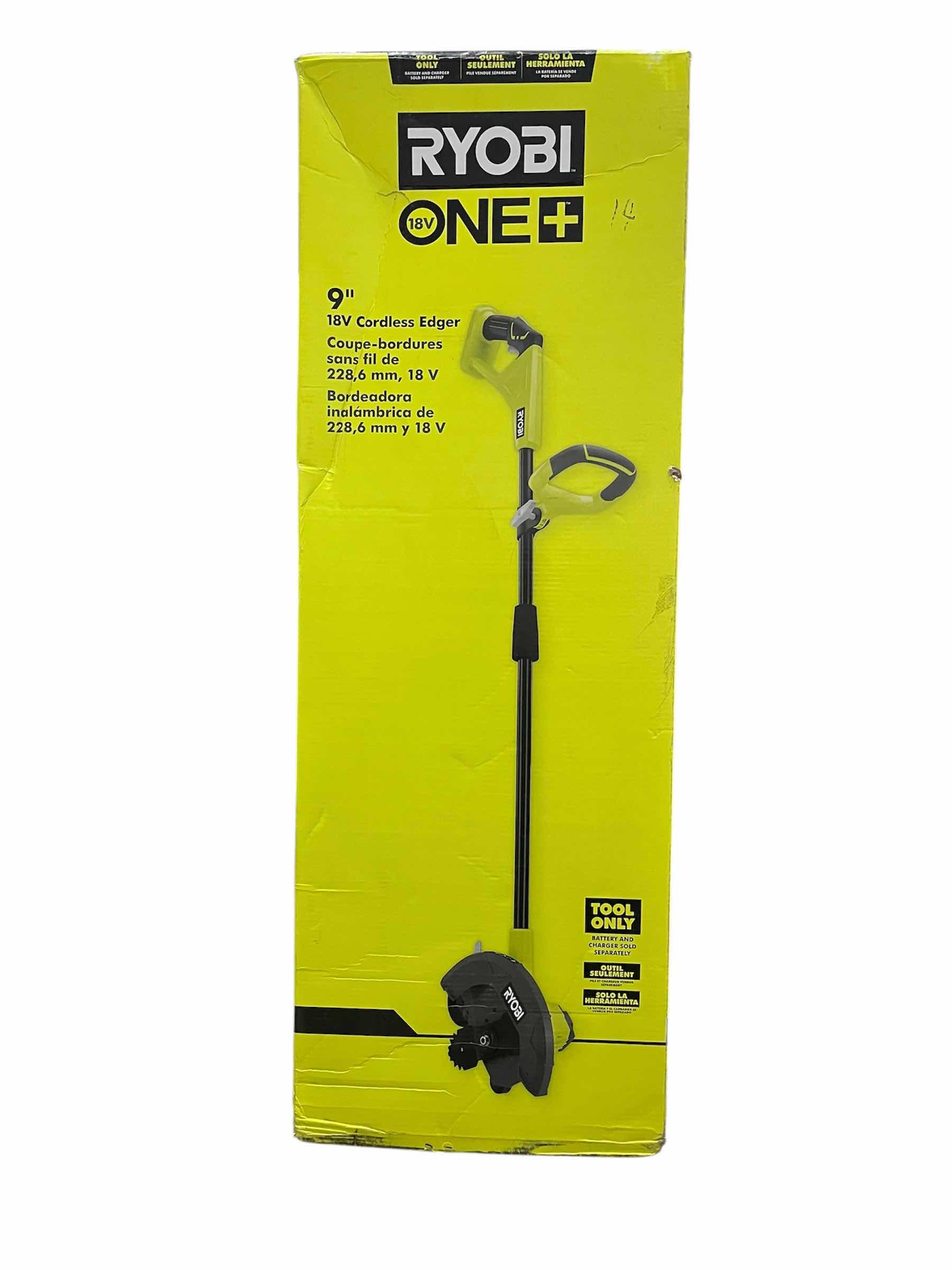 Photo 1 of NEW RYOBI 18V ONE PLUS 9" ELECTRIC CORDLESS EDGER (TOOL ONLY)