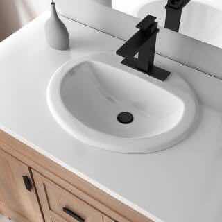 Photo 2 of NEW GLACIER BAY 19” VITREOUS CHINA WHITE FINISH DROP-IN BATHROOM SINK 462 268