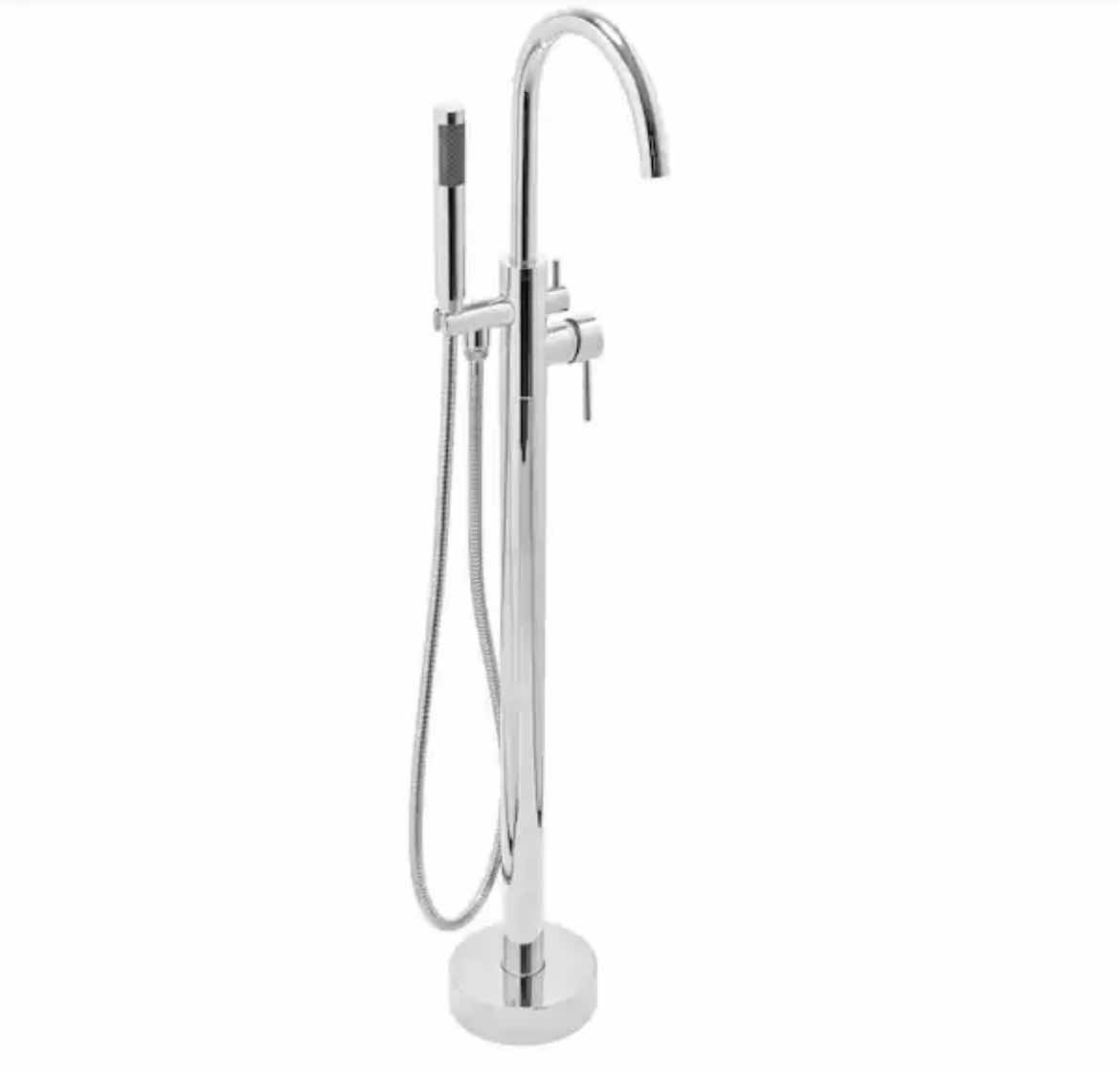 Photo 1 of NEW AKDY CHROME FINISH FREESTANDING FLOOR MOUNT ROMAN TUB SINGLE HANDLE BATHTUB FAUCET W HAND SHOWER TF0021