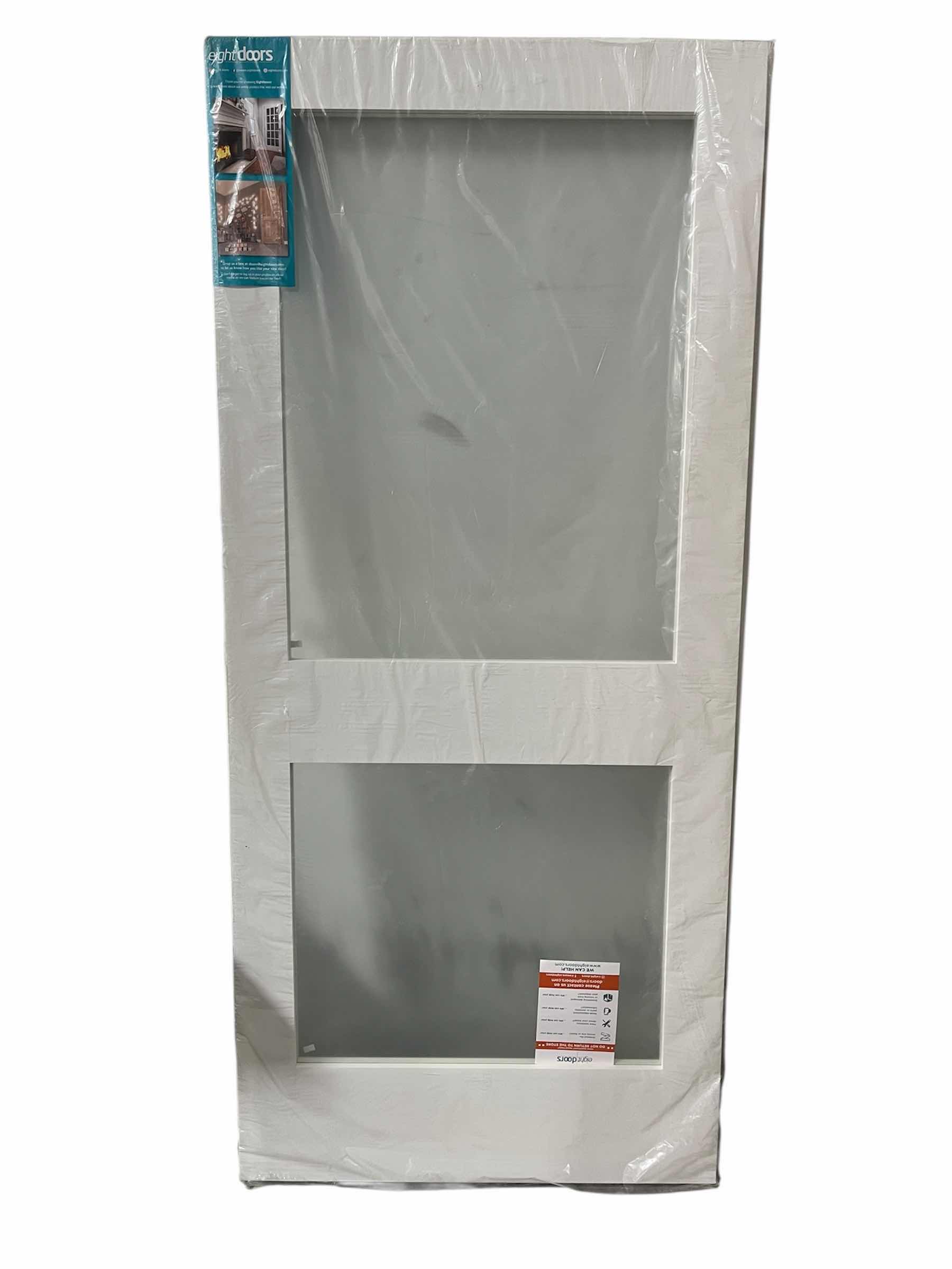 Photo 1 of NEW EIGHT DOORS WHITE FINISH 2-LITE CORE GLASS DOOR SLAB 36” X 80”