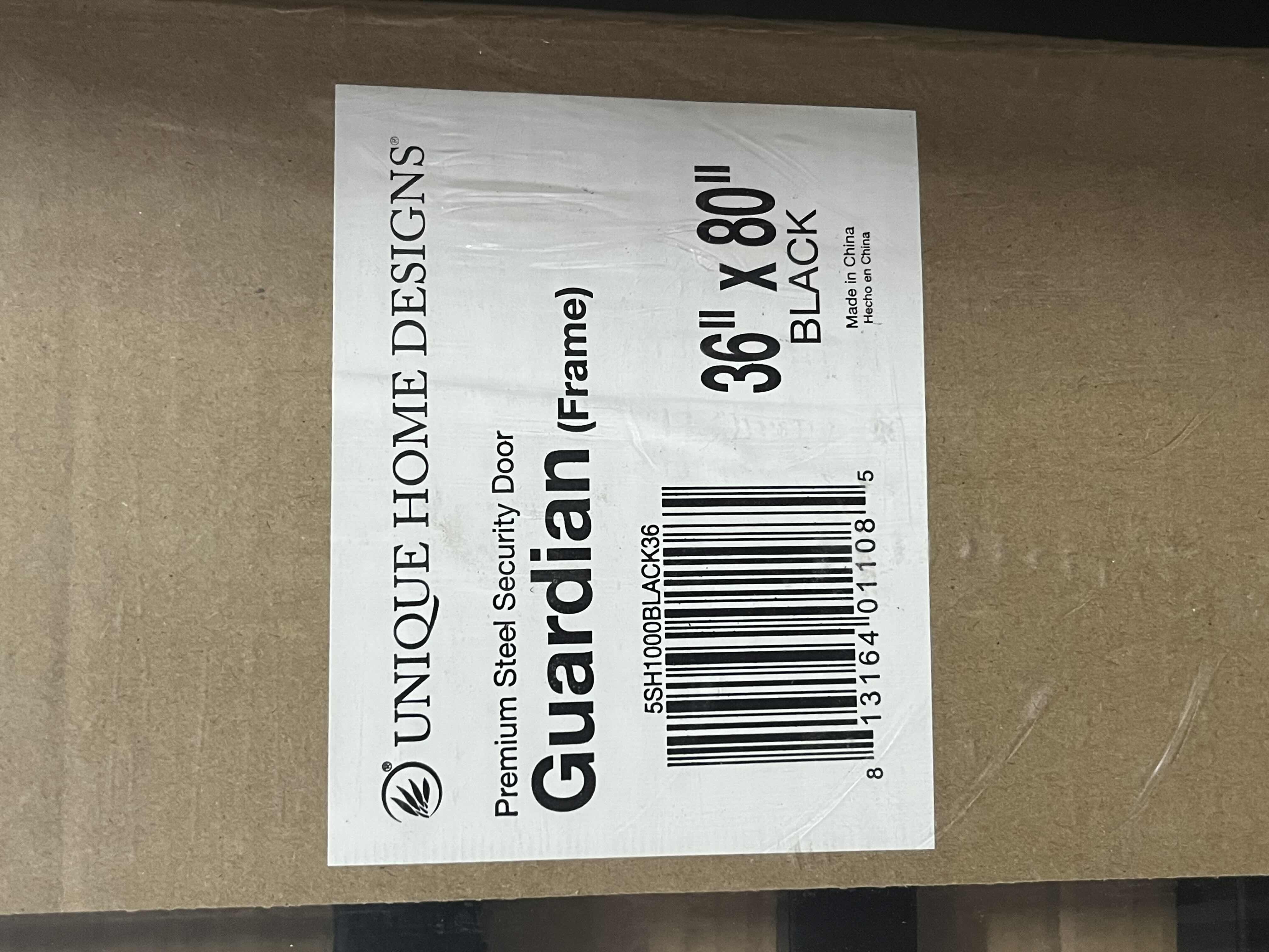 Photo 1 of UNIQUE HOME DESIGNS BLACK GUARDIAN PREMIUM STEEL SECURITY DOOR 36” X 80” (NO SCREEN)