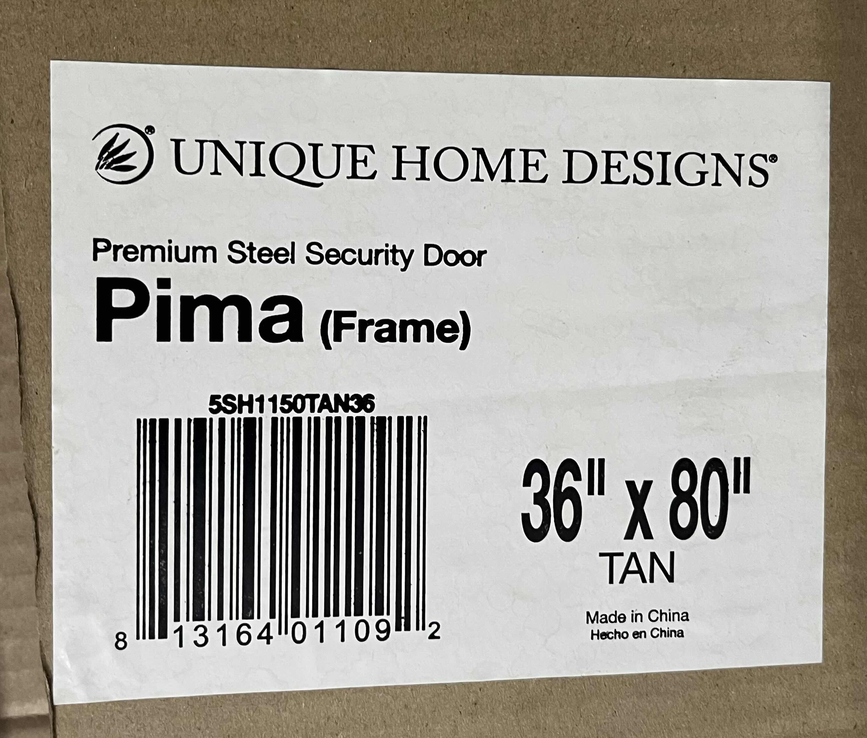 Photo 1 of NEW UNIQUE HOME DESIGNS TAN GUARDIAN PREMIUM STEEL SECURITY DOOR 36” X 80” (NO SCREEN)