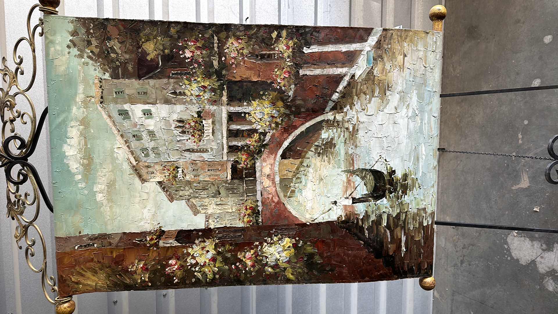 Photo 1 of OIL PAINTING ON CANVAS VENICE SCENE 28”X 42”