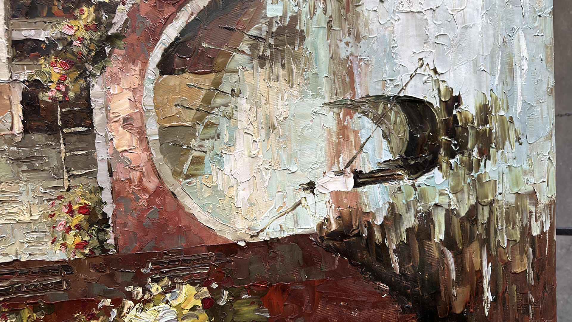 Photo 1 of OIL PAINTING ON CANVAS VENICE SCENE 28”X 42”