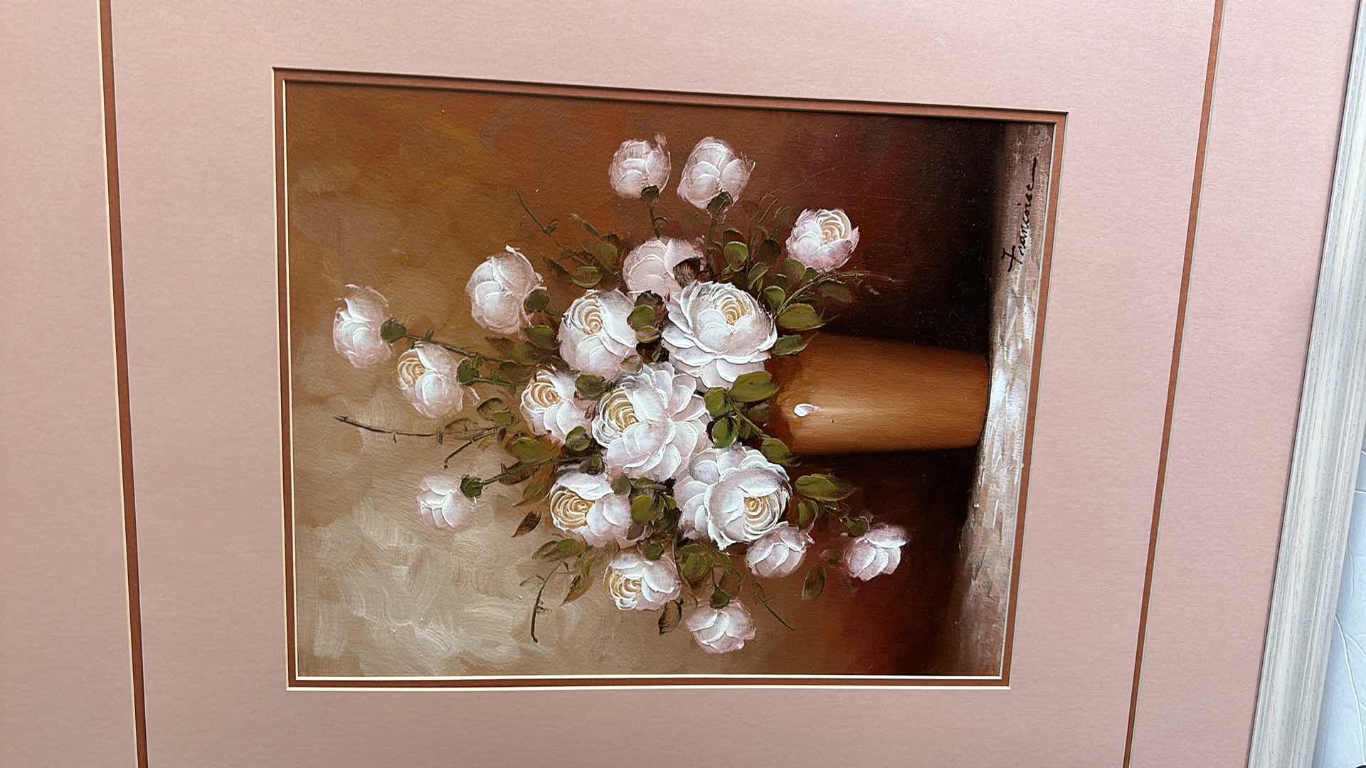 Photo 4 of FRAMED ARTWORK VASE OF FLOWERS 35” X 39”